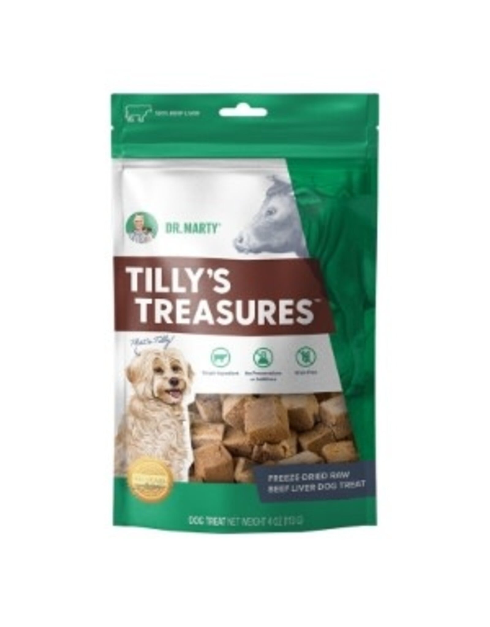 DR. MARTY DR. MARTY DOG FREEZE-DRIED TREAT TILLY'S TREASURE BEEF LIVER 4OZ