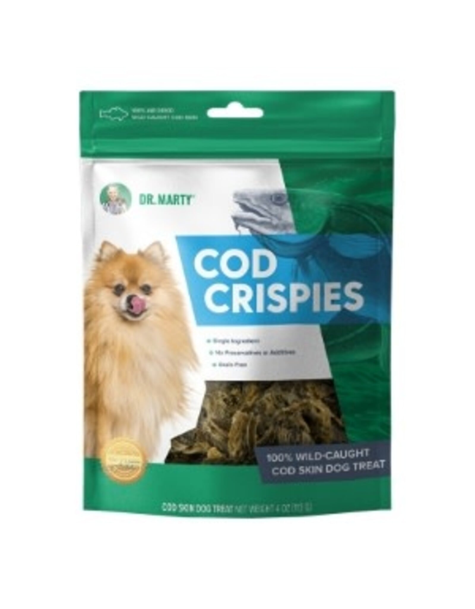 DR. MARTY DR. MARTY DOG FREEZE-DRIED TREAT COD CRISPIES SKIN 4OZ