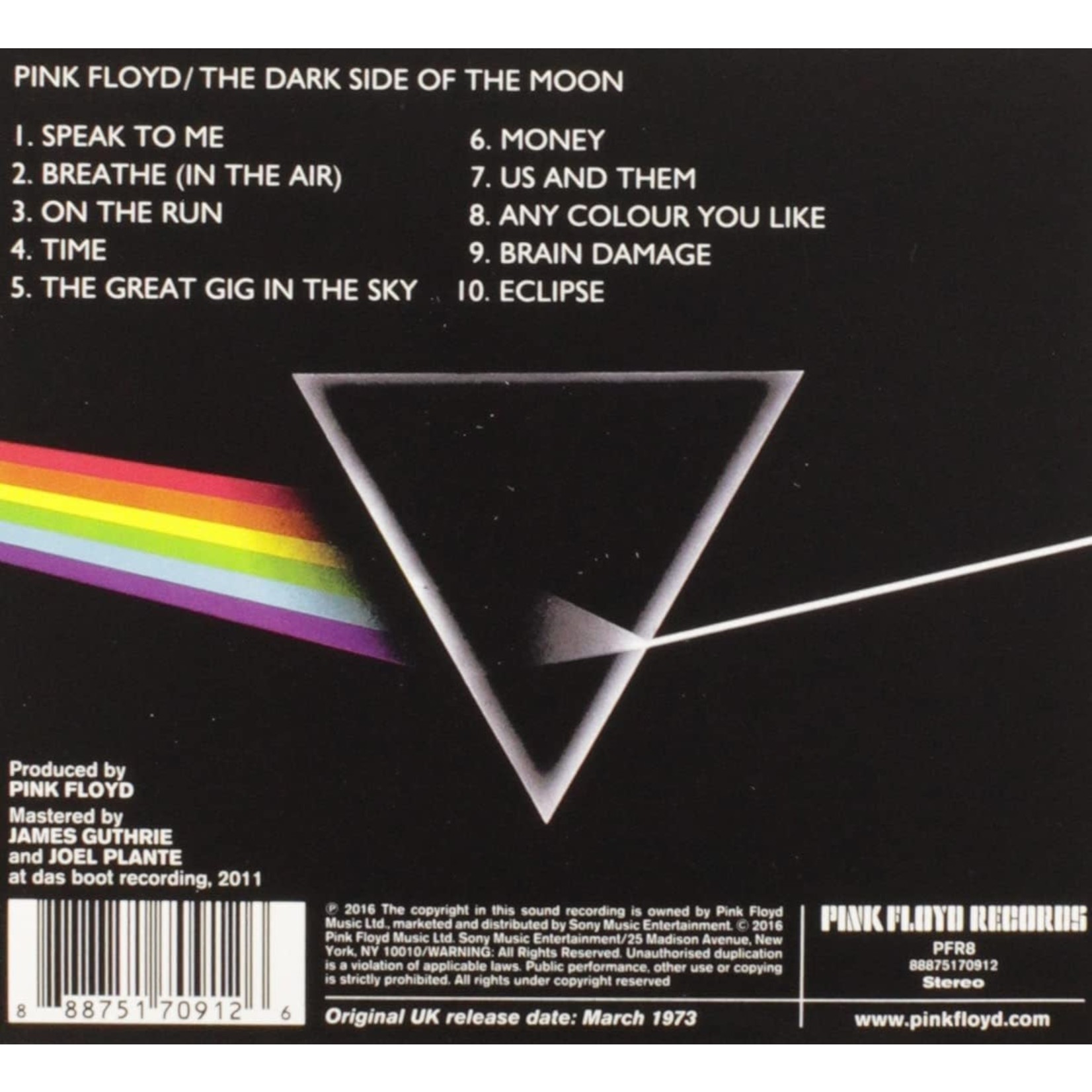 Pink Floyd - The Dark Side Of The Moon. CD