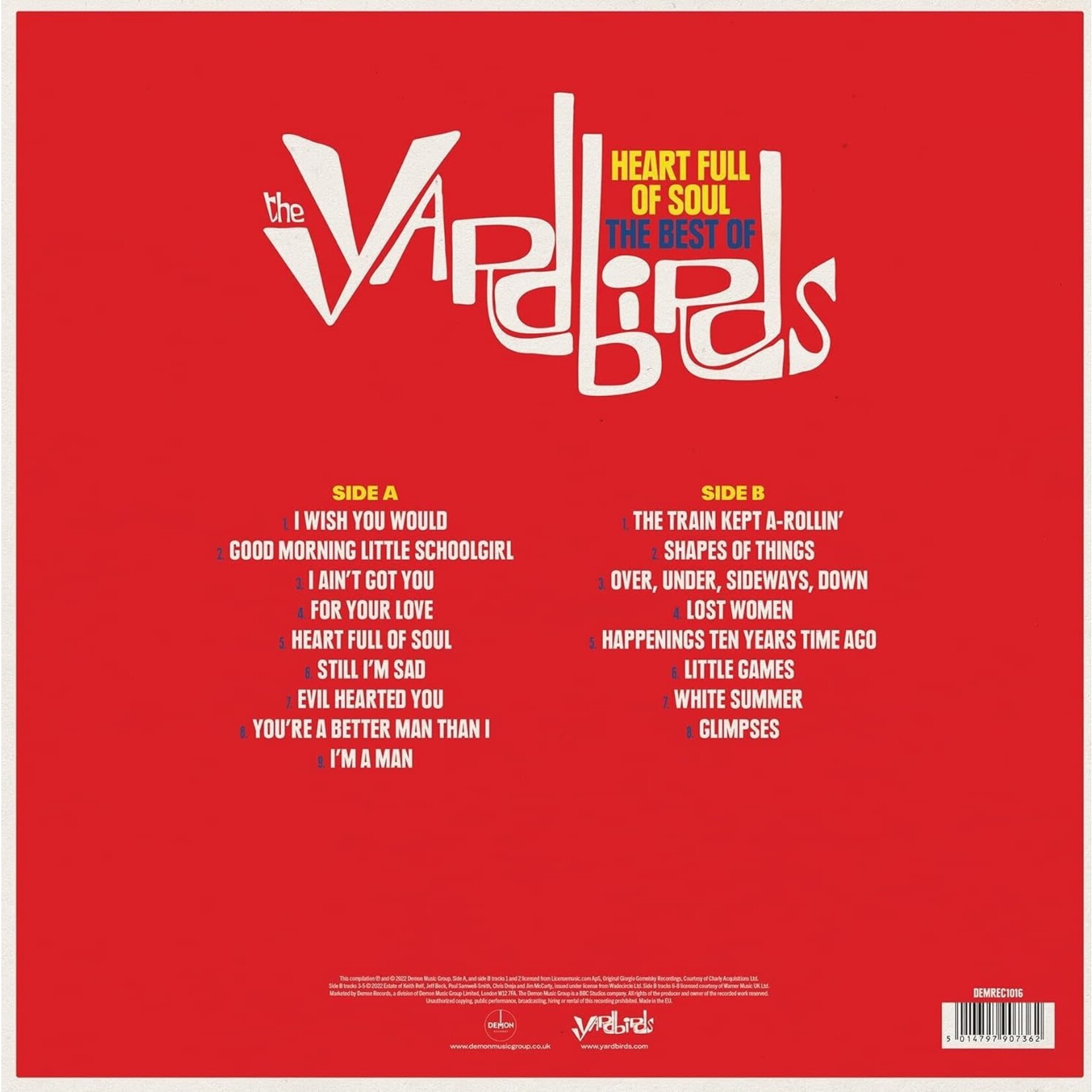 Vinyl The Yardbirds - Heart Full of Soul : The Best of The Yardbirds.  UK Import