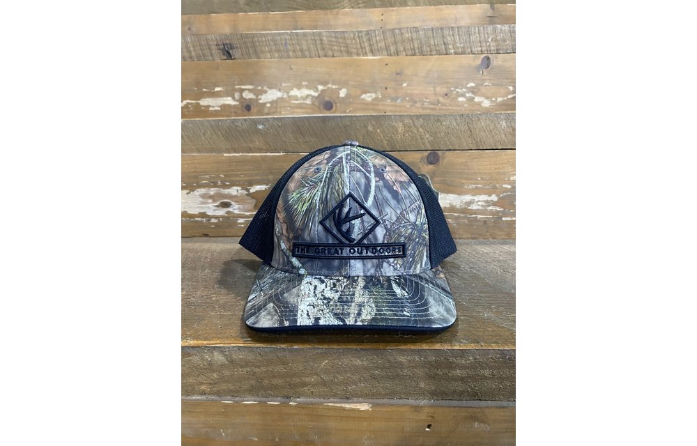 Split Mossy Oak Black Embroidered Antler Blk Stitching S/M