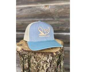 Shoot & Reel Men's Antler Logo Navy/Khaki Snapback Ball Cap