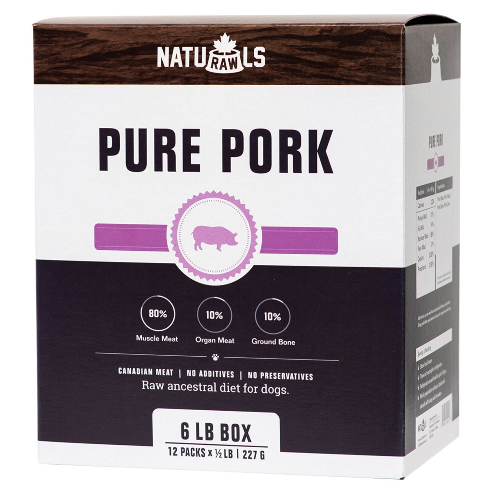 Naturawls Naturawls  Raw Pure Pork 12/227GM