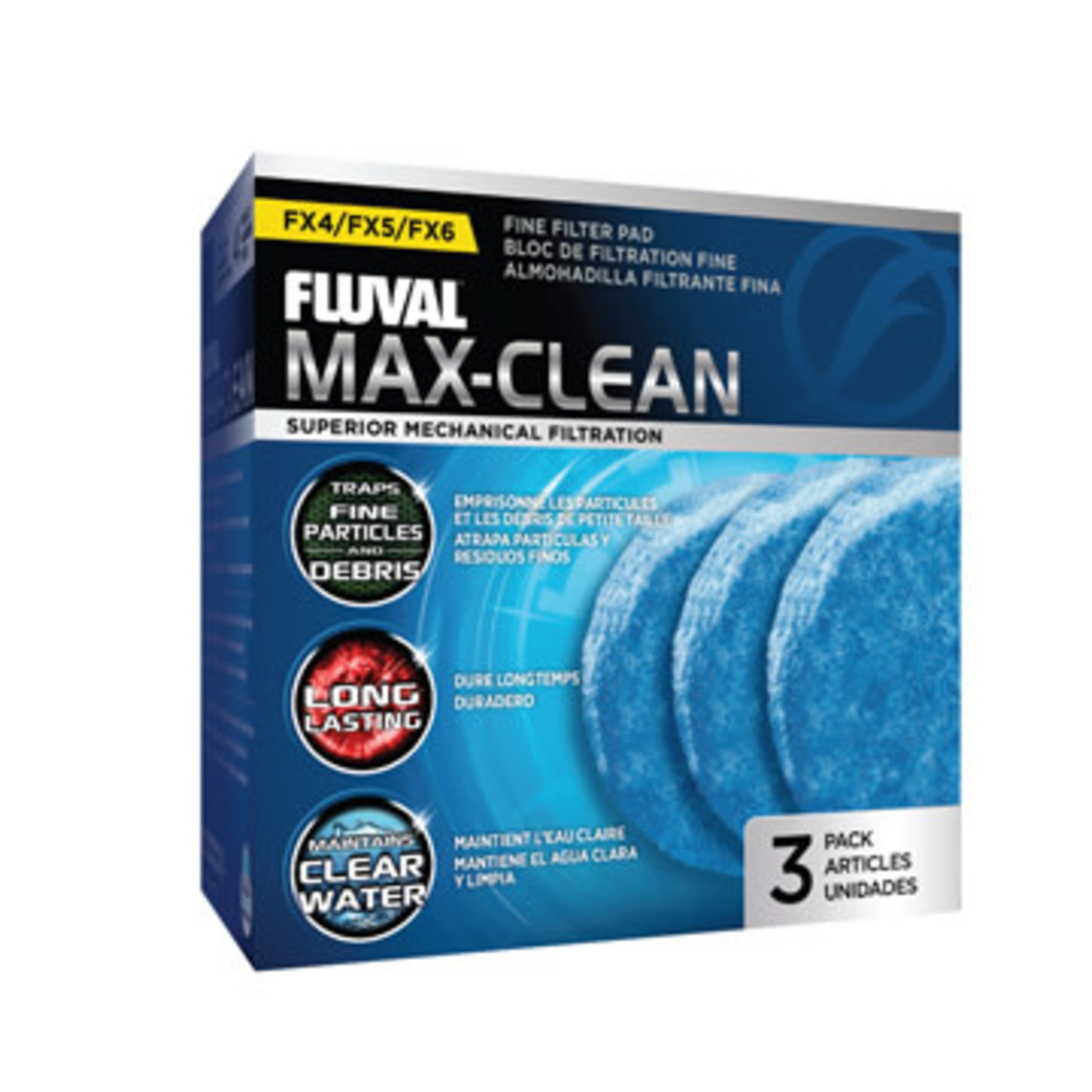 Fluval Fluval Max-Clean Fine Filter Pads - 3 pack