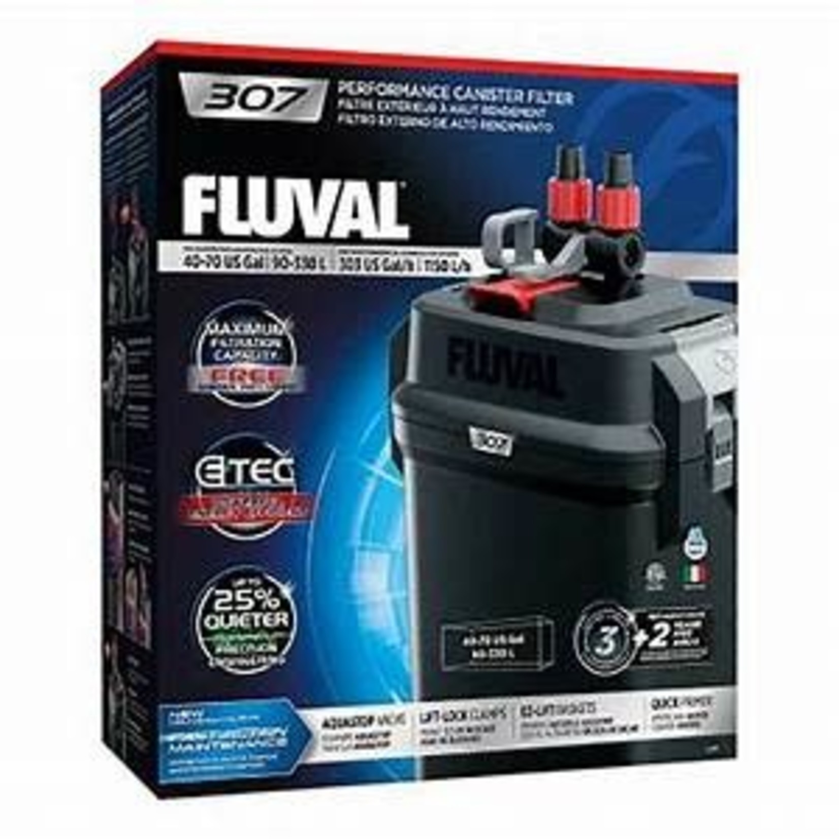 Fluval 307 Performance Canister Filter, up to 330 L (70 US gal)