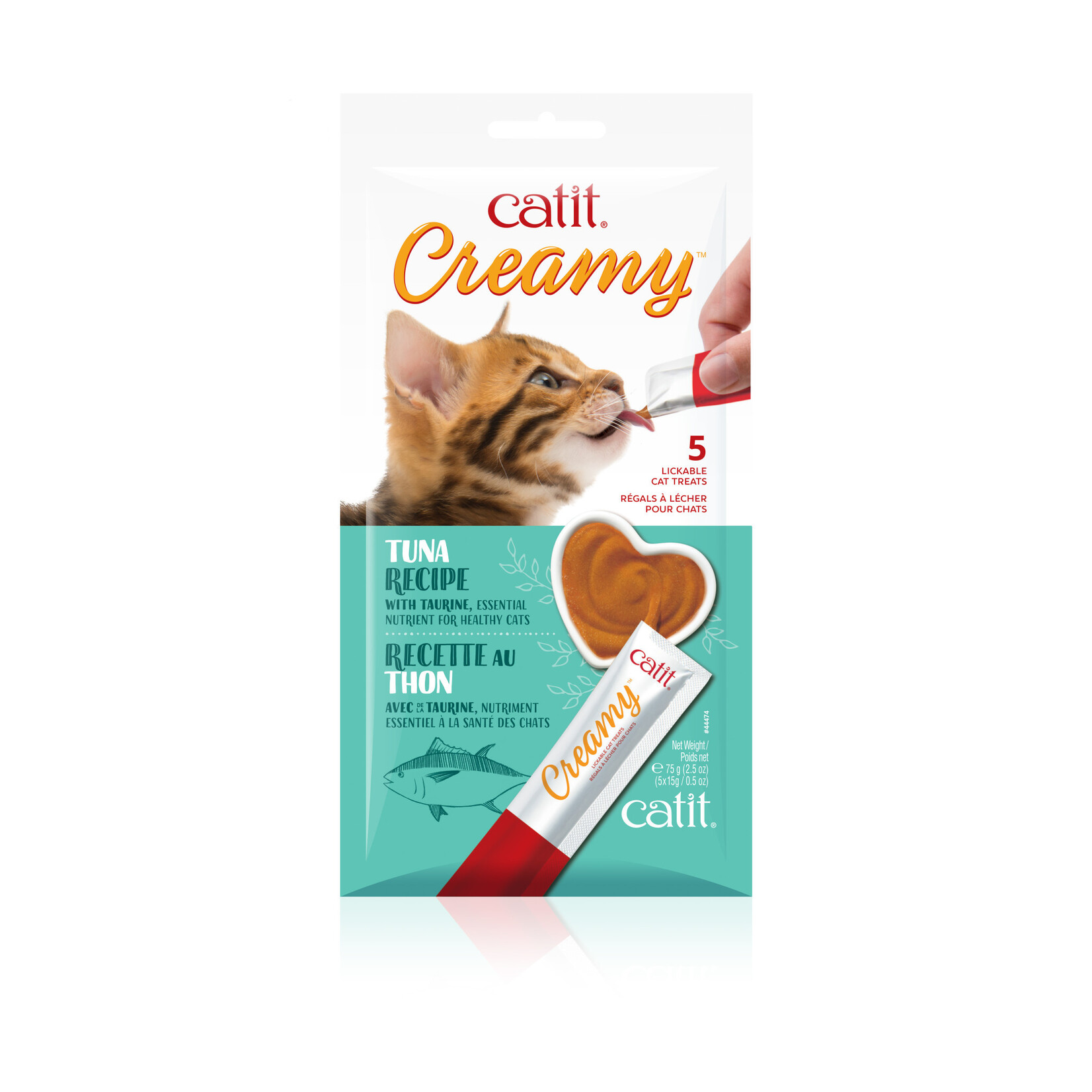 CATIT Catit Creamy Lickable Cat Treat - Tuna Flavour - 5 pack