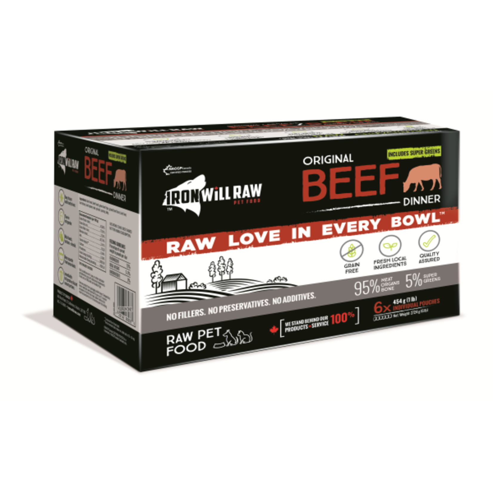 IRON WILL RAW Iron Will Raw Dog GF Original Beef Dinner 6/1 lb