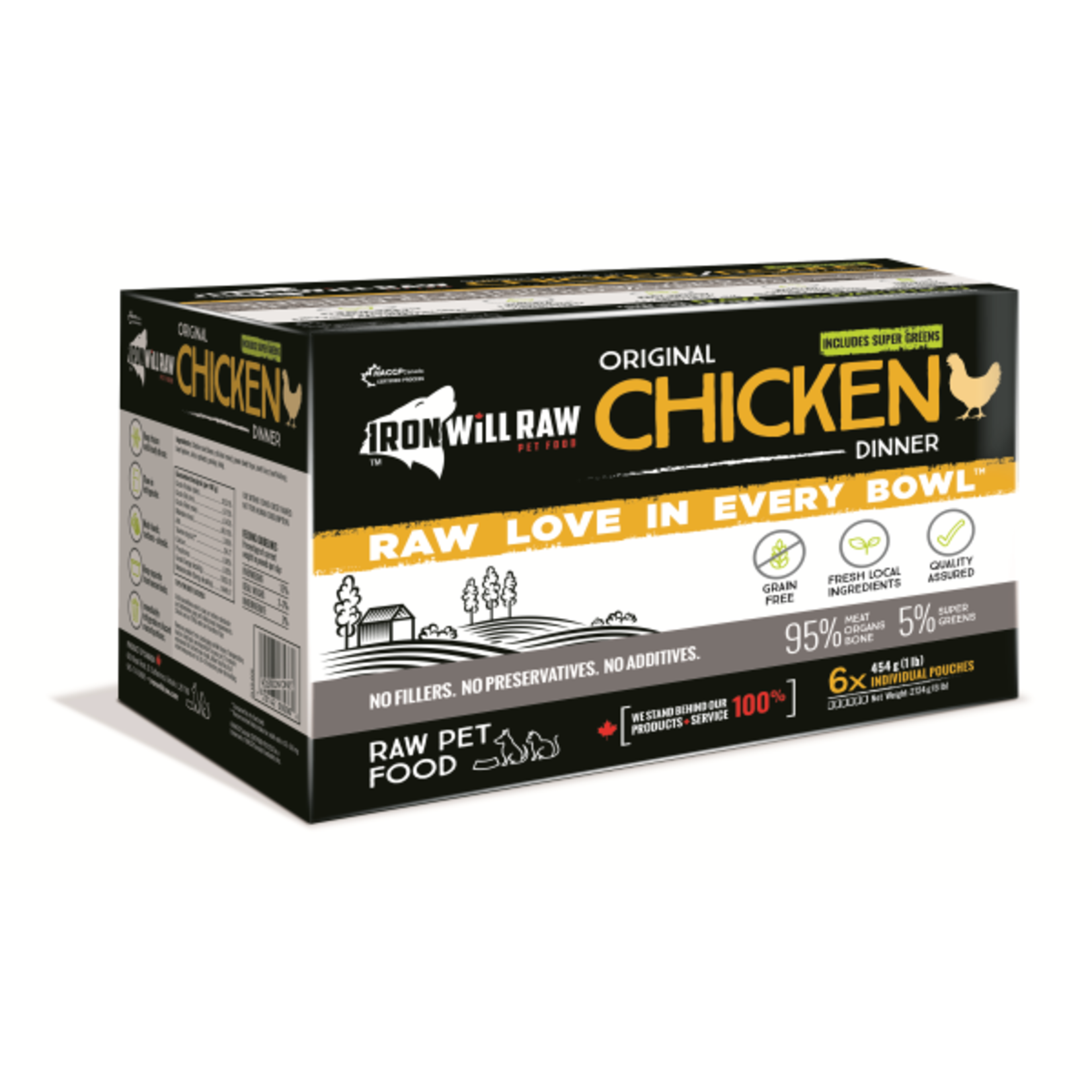 IRON WILL RAW Iron Will Raw Dog GF Original Chicken Dinner 6/1 lb