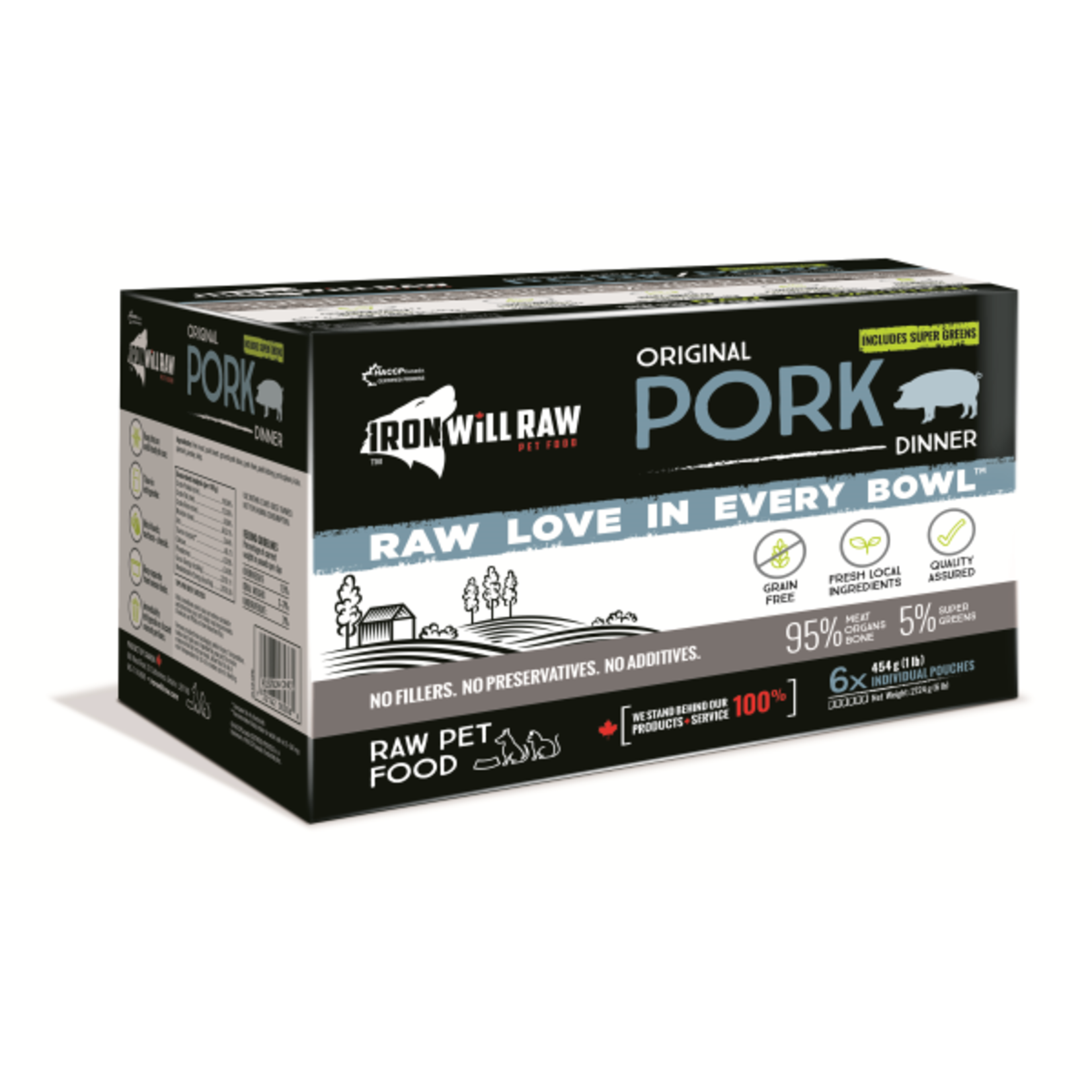 IRON WILL RAW Iron Will Raw Dog GF Original Pork Dinner 6/1 lb