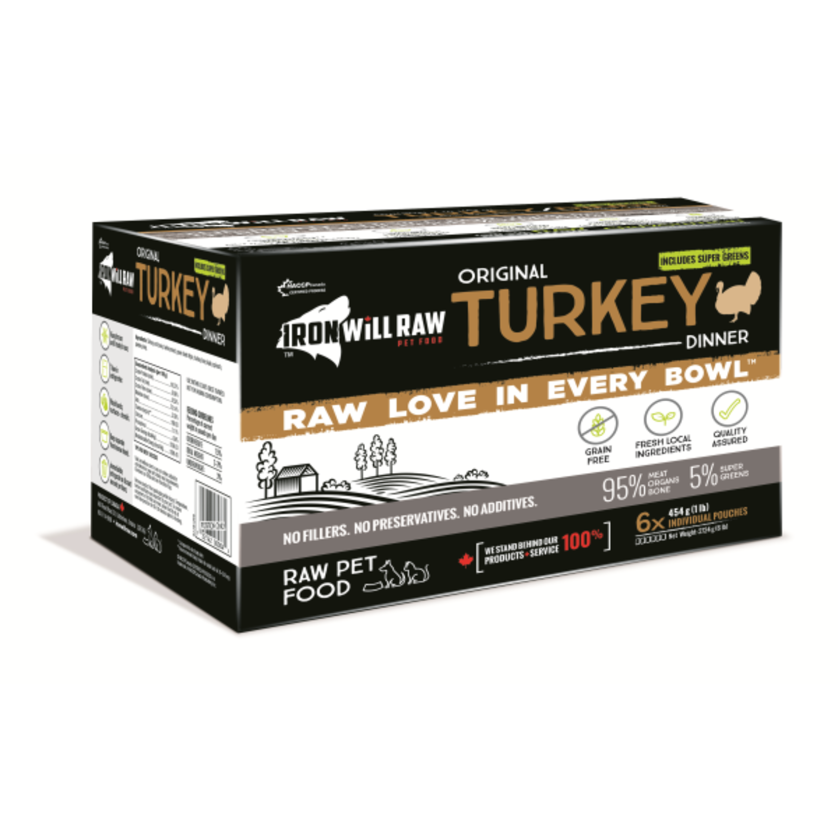 IRON WILL RAW Iron Will Raw Dog GF Original Turkey Dinner 6/1 lb