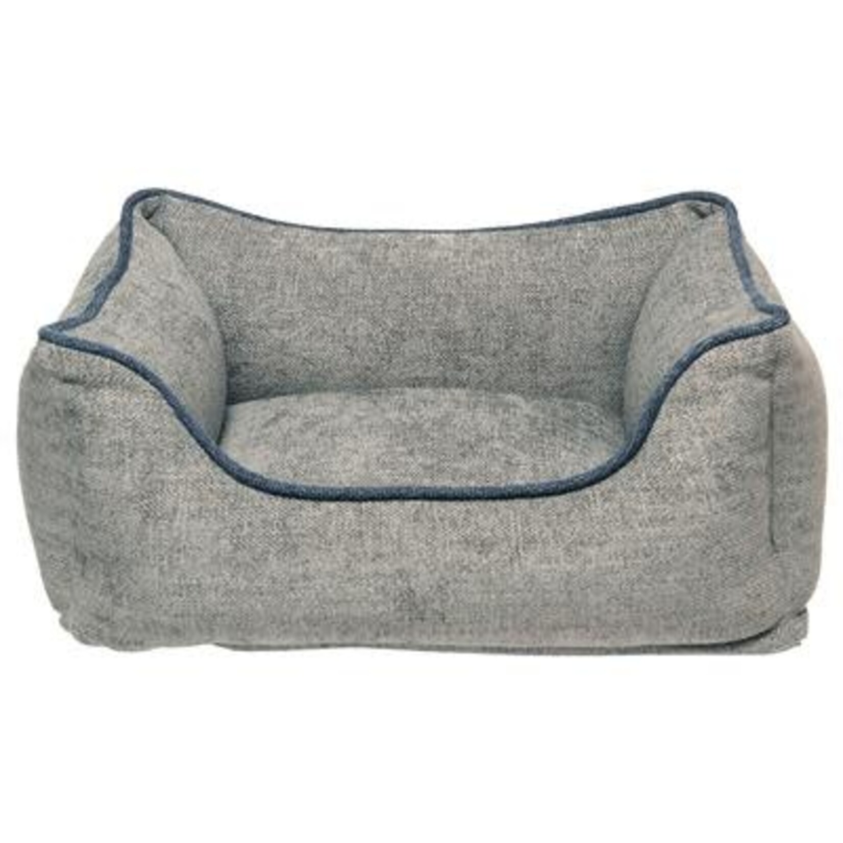 DOG GONE SMART Chenille Lounger Grey With Blue Trim 29x25