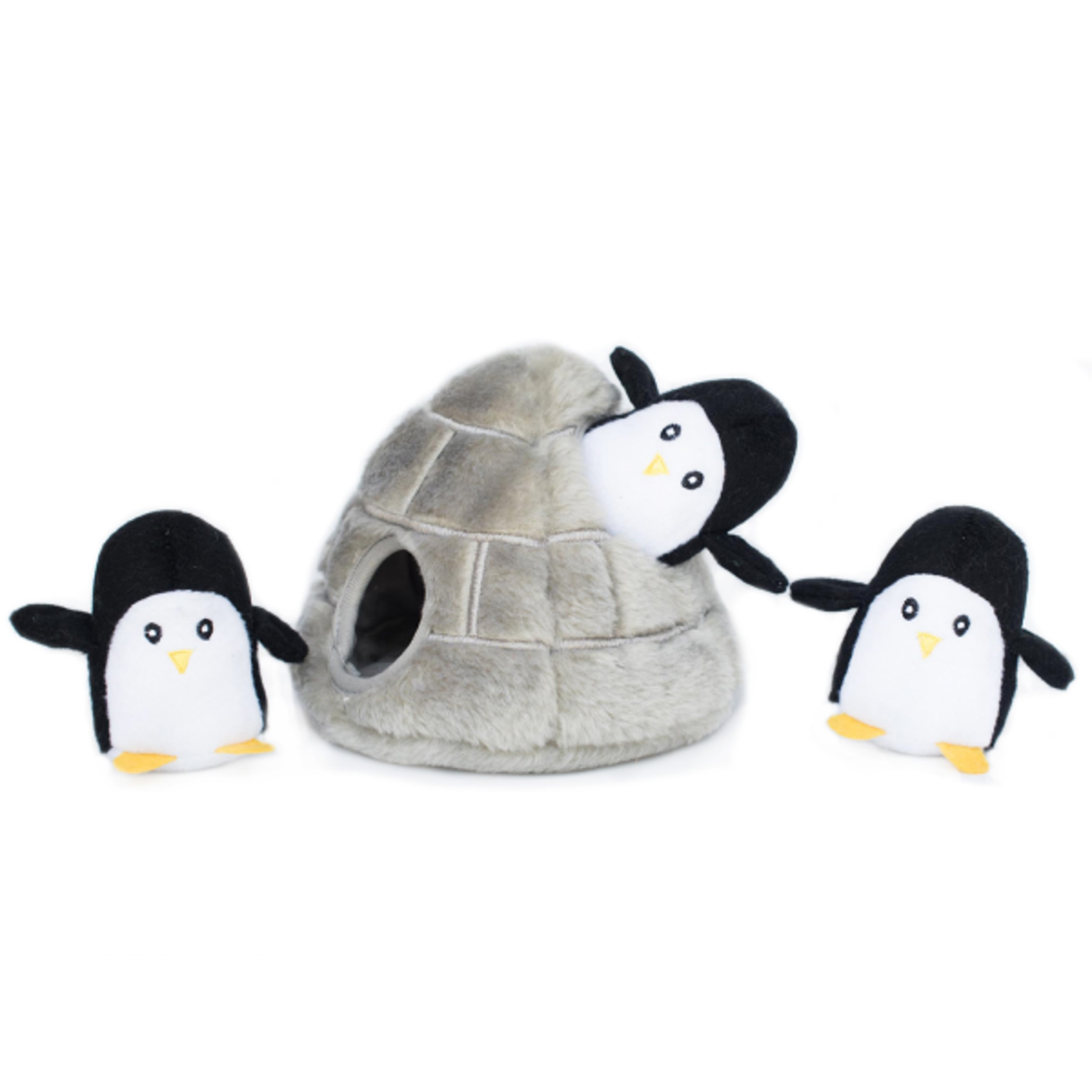 Zippy Paw ZippyPaws Burrow Squeaker Toy Penguin Cave