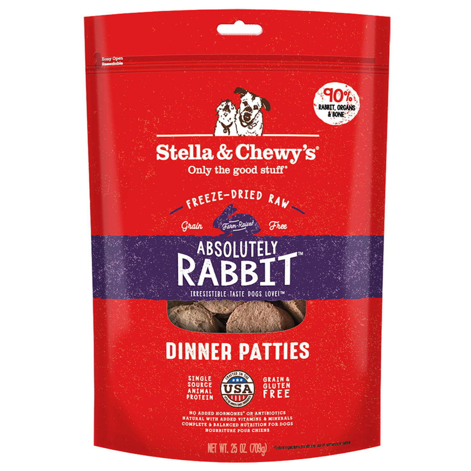 Stella & chewy's Hover to zoom | Click to enlarge 45901_1.jpg   Share SC FD Dinner Patties Absolutely Rabbit 25OZ (4)
