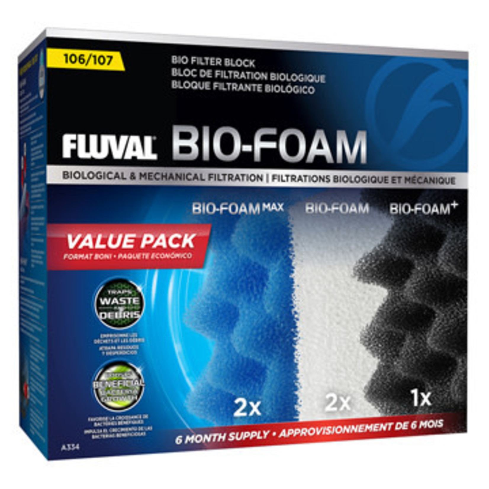 Fluval Fluval 107 Bio-Foam Value Pack