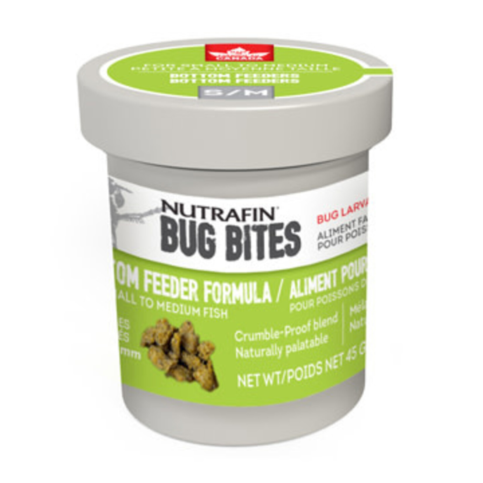 Nutrafin Nutrafin Bug Bites Bottom Feeder Small-Medium 1.4-1.6mm Granules for Corys, Loaches and Wide Mouth Catfish