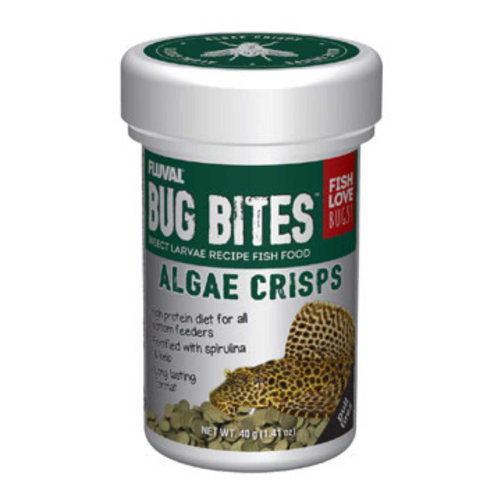 Nutrafin Fluval Bug Bites Algae Crisps - 40 g (1.41 oz)