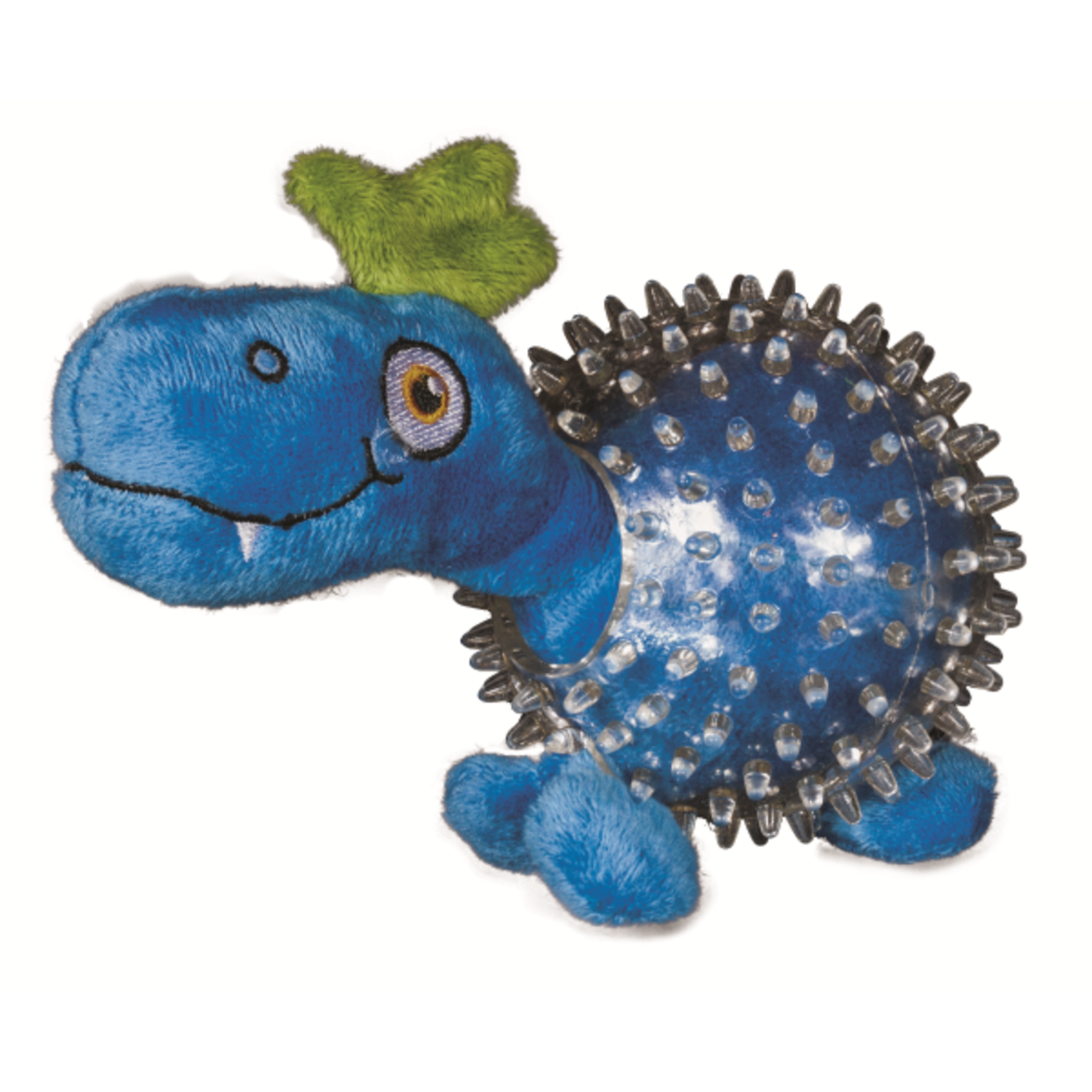Spunky Pup Spunky Pup Lil' Squeakers Dino in Clear Spiky Ball