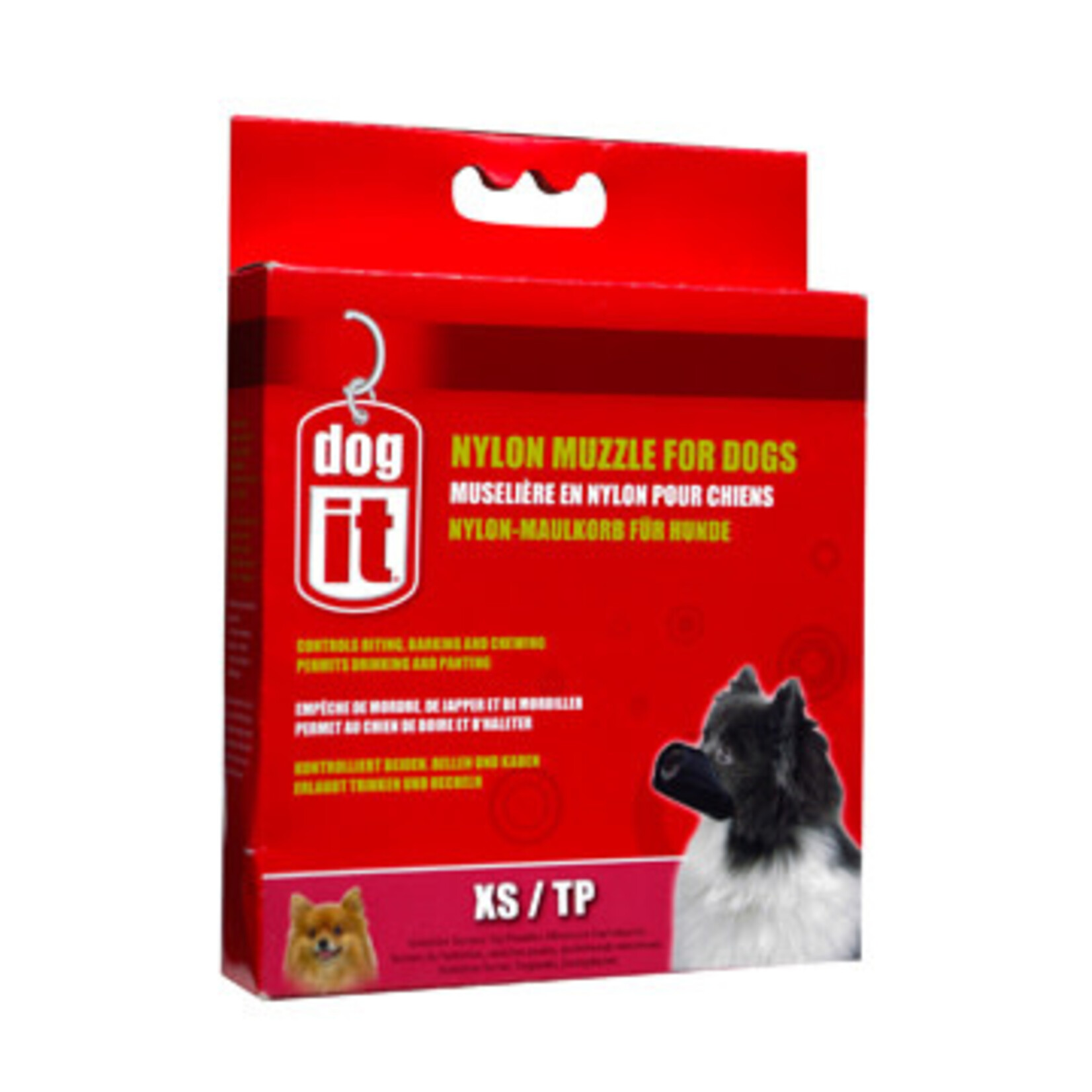 DogIt Dogit Nylon Dog Muzzle - Black - X Small (10 cm / 3.9in)