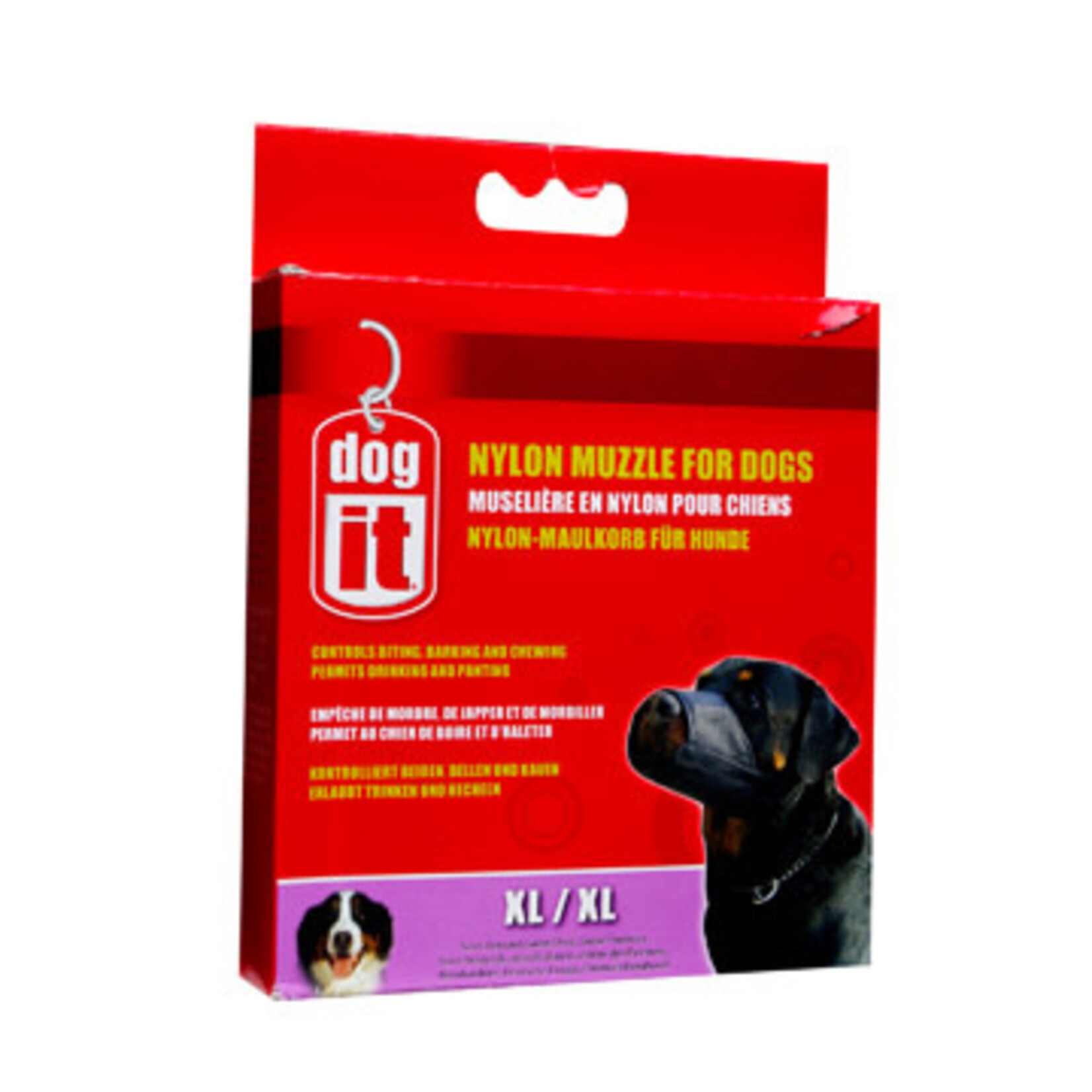 DogIt Dogit Nylon Dog Muzzle - Black - X Large (21.5 cm / 8.5in)