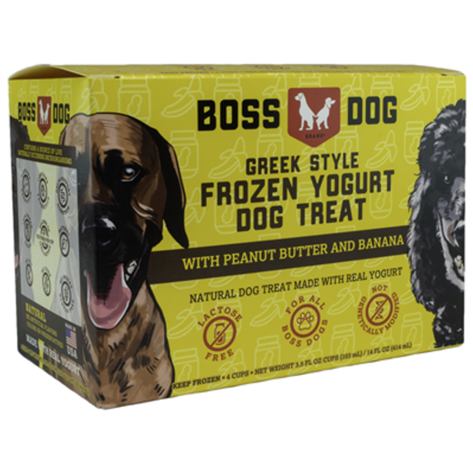 Boss Dog BOSS DOG FROZEN Yogurt Peanut Butter & Banana 4PK/104ML