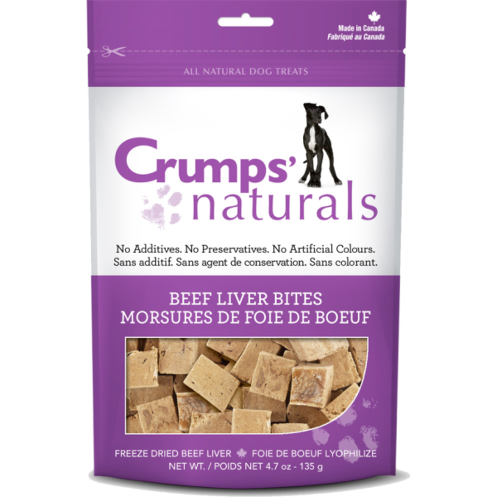Crump's Naturals Crumps Beef Liver Bites  4.7oz /135g