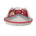 LIVING WORLD Living World Small Animal Corner Litter Pan - Gray - Large - 41.5 cm L x 29 cm W x 20 cm H (16.3 x 11.4 x 7.8 in)