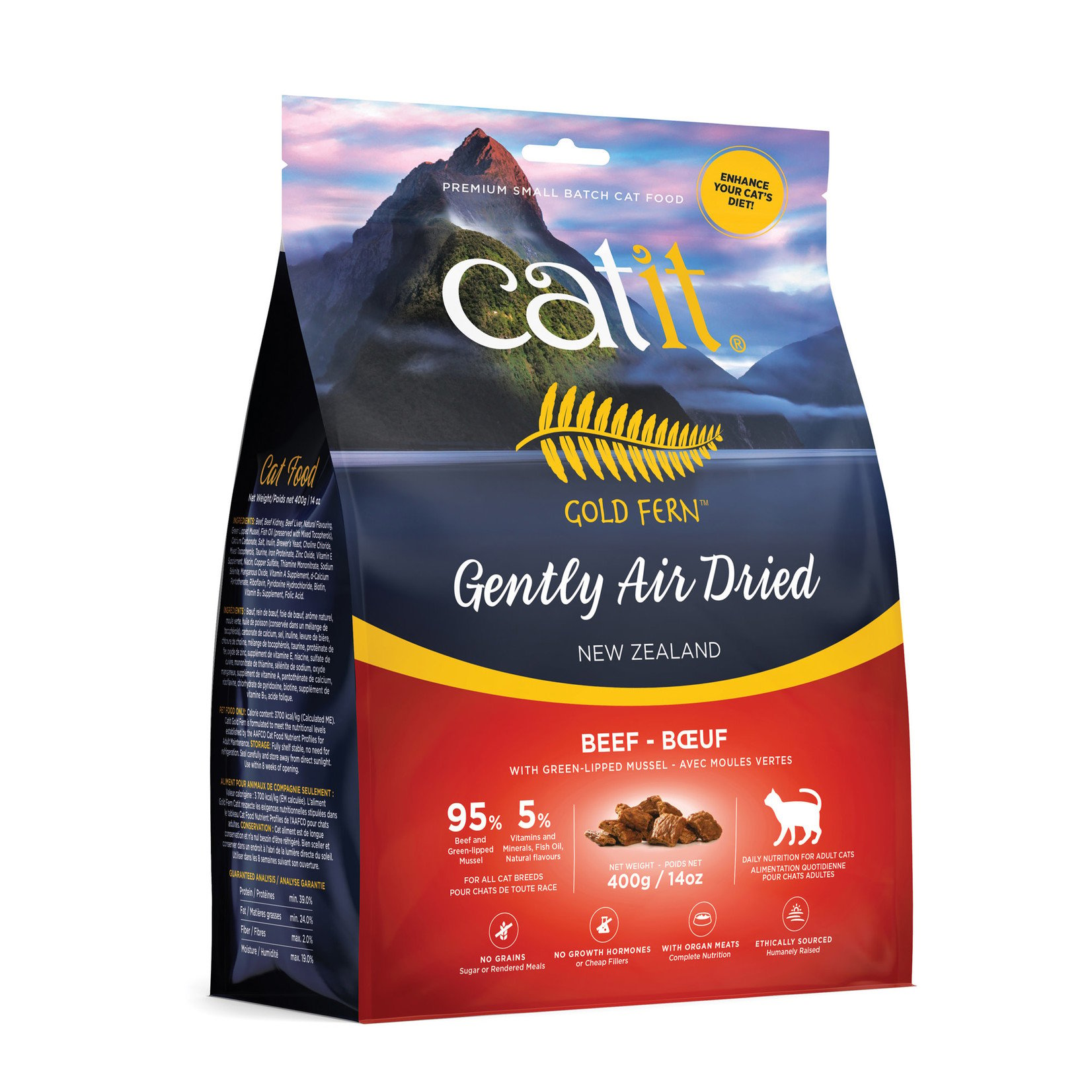 CATIT Catit Gold Fern Premium Air-Dried Cat Food - Beef - 400 g (14.1 oz)