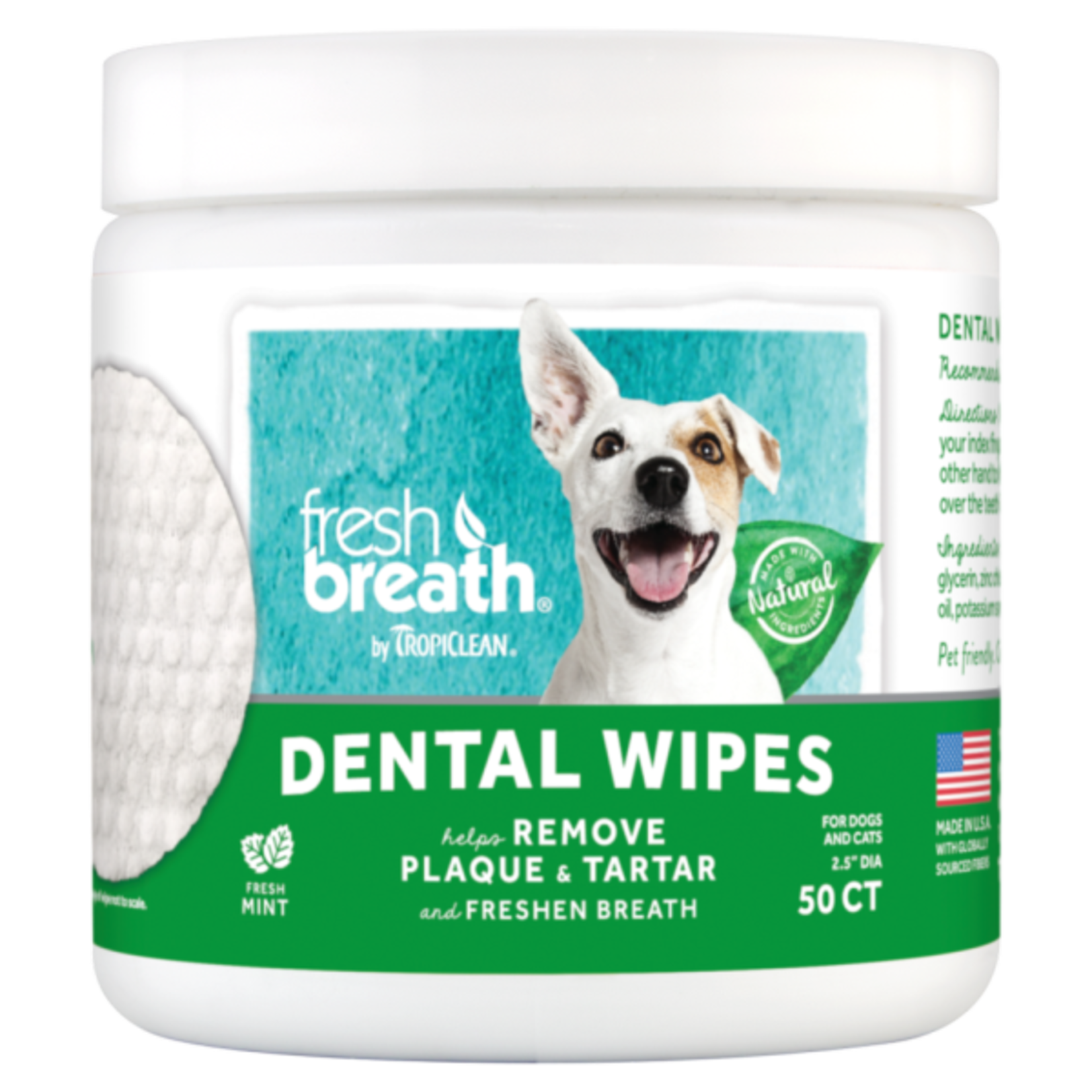 Tropiclean TropiClean Fresh Breath Dental Wipes 50 ct