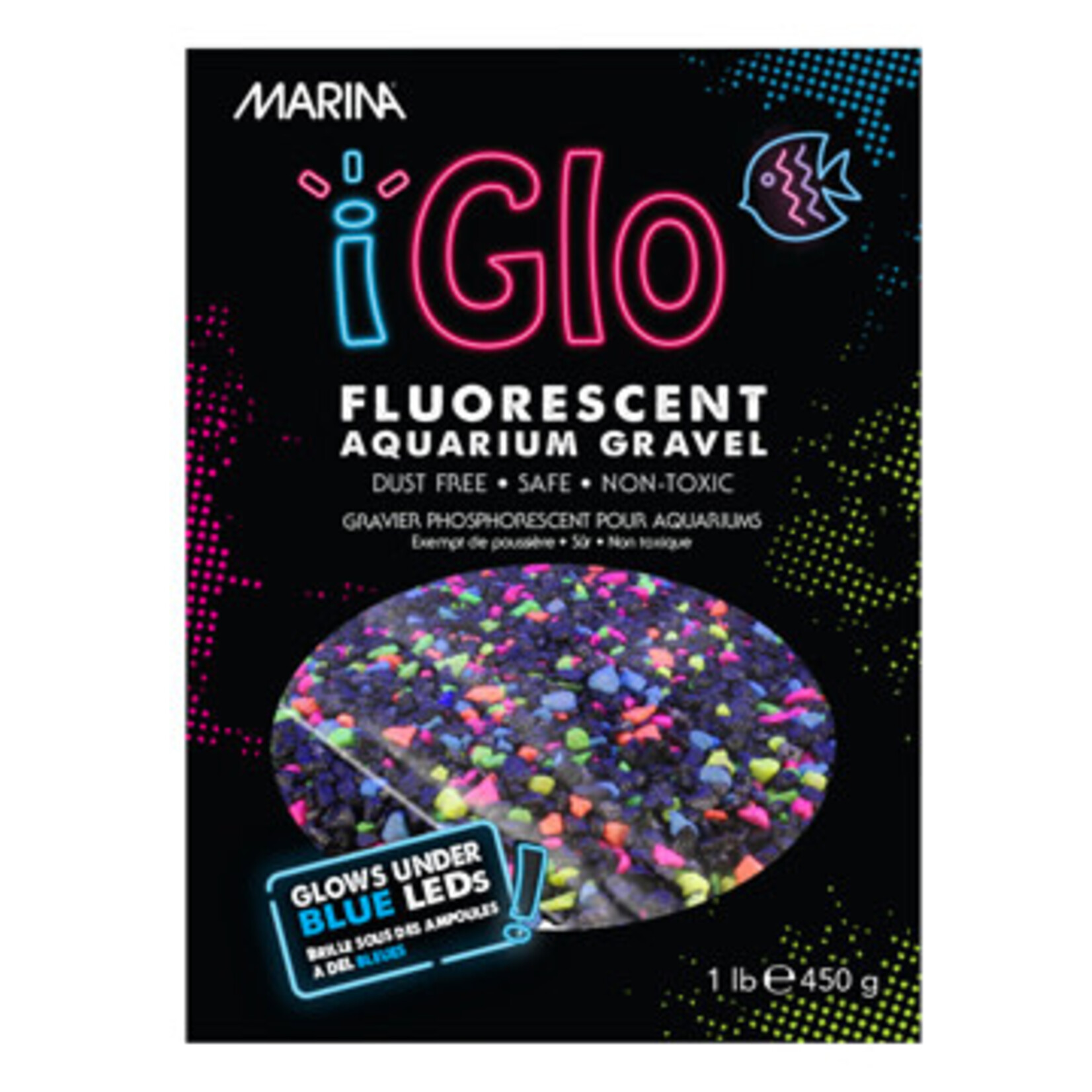 MARINA Marina iGlo Fluorescent Aquarium Gravel - Galaxy - 450 g (1 lb)