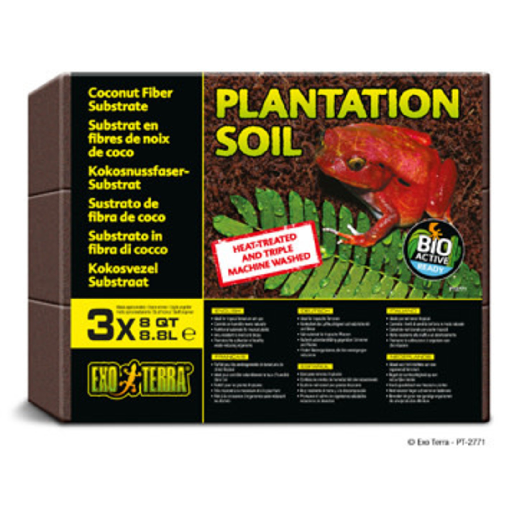 EXO-TERRA Exo Terra Plantation Soil, 8 qt 3 Pack