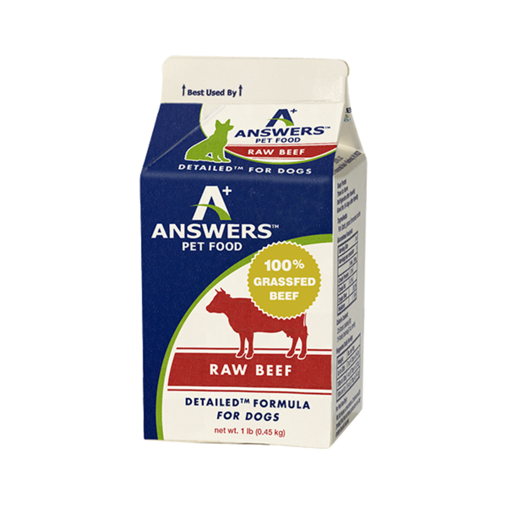 Answers Answers Dog Detailed Raw Beef Formula 1 lb