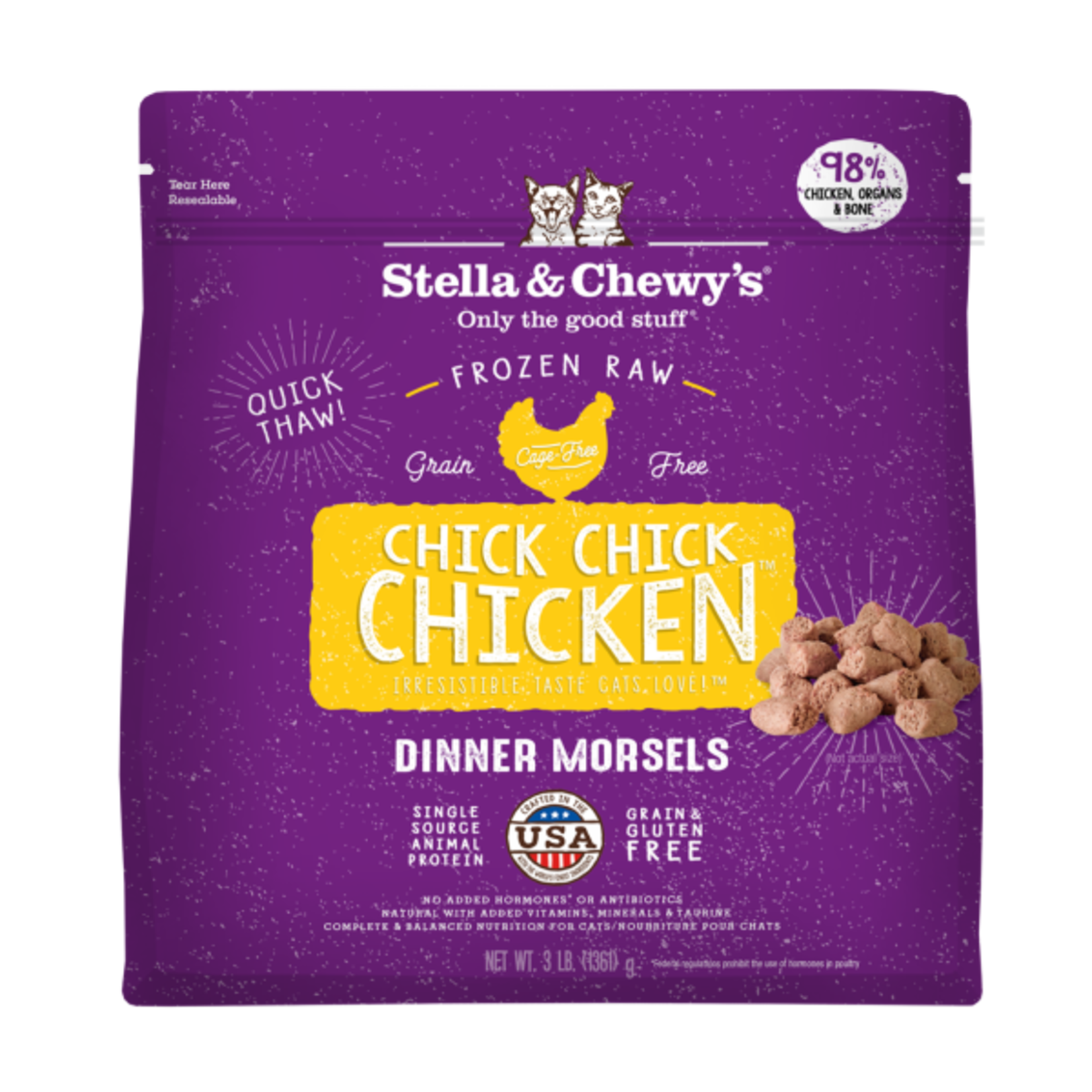 Stella & chewy's Stella&Chewys Cat Raw Chick Chick Chicken Morsels 3 lb