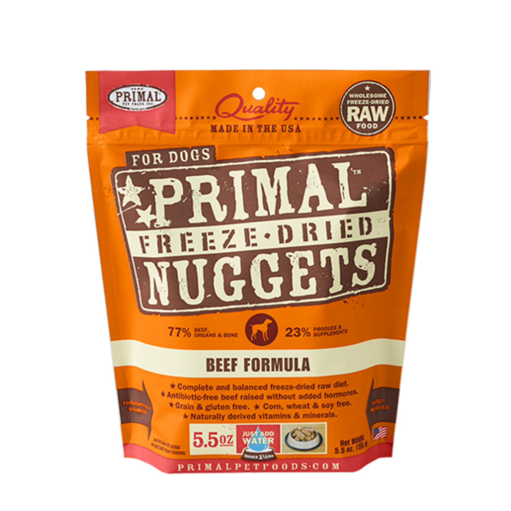 Primal Pet Foods Primal Dog Freeze Dried Beef 5.5 oz