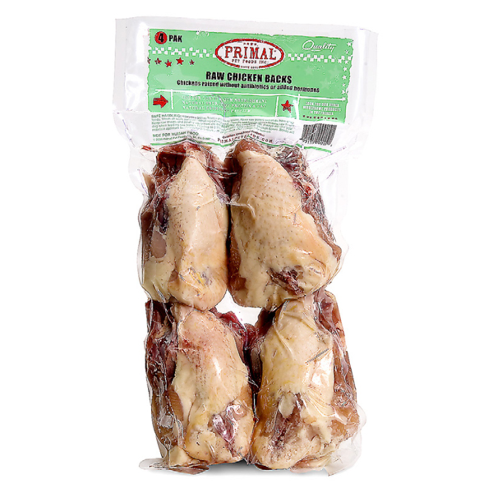 Primal Pet Foods Primal Dog and Cat Raw Meaty Chicken Backs 4 pk