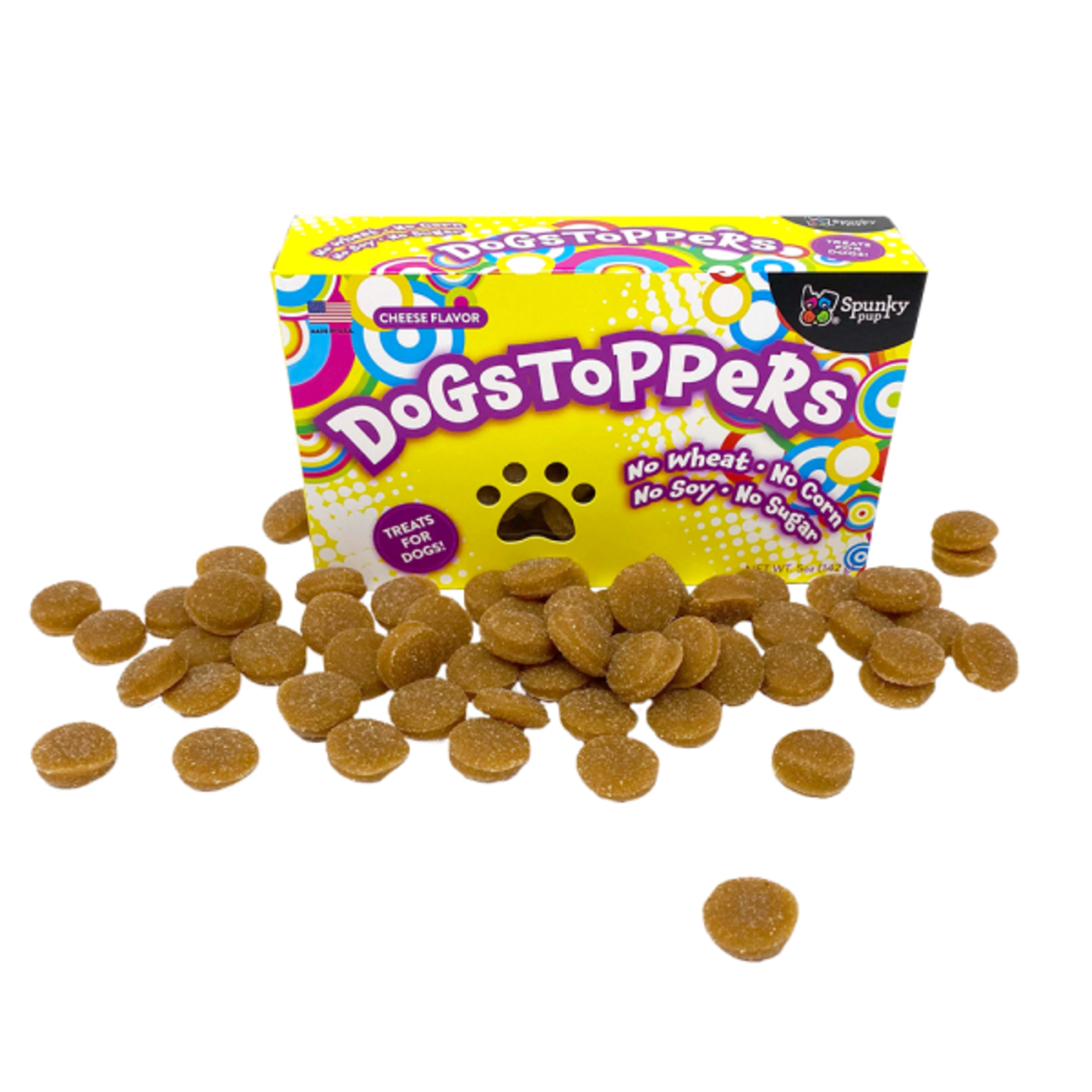 Spunky Pup Spunky Pup Dogstoppers Treats Cheese Flavor 5 oz