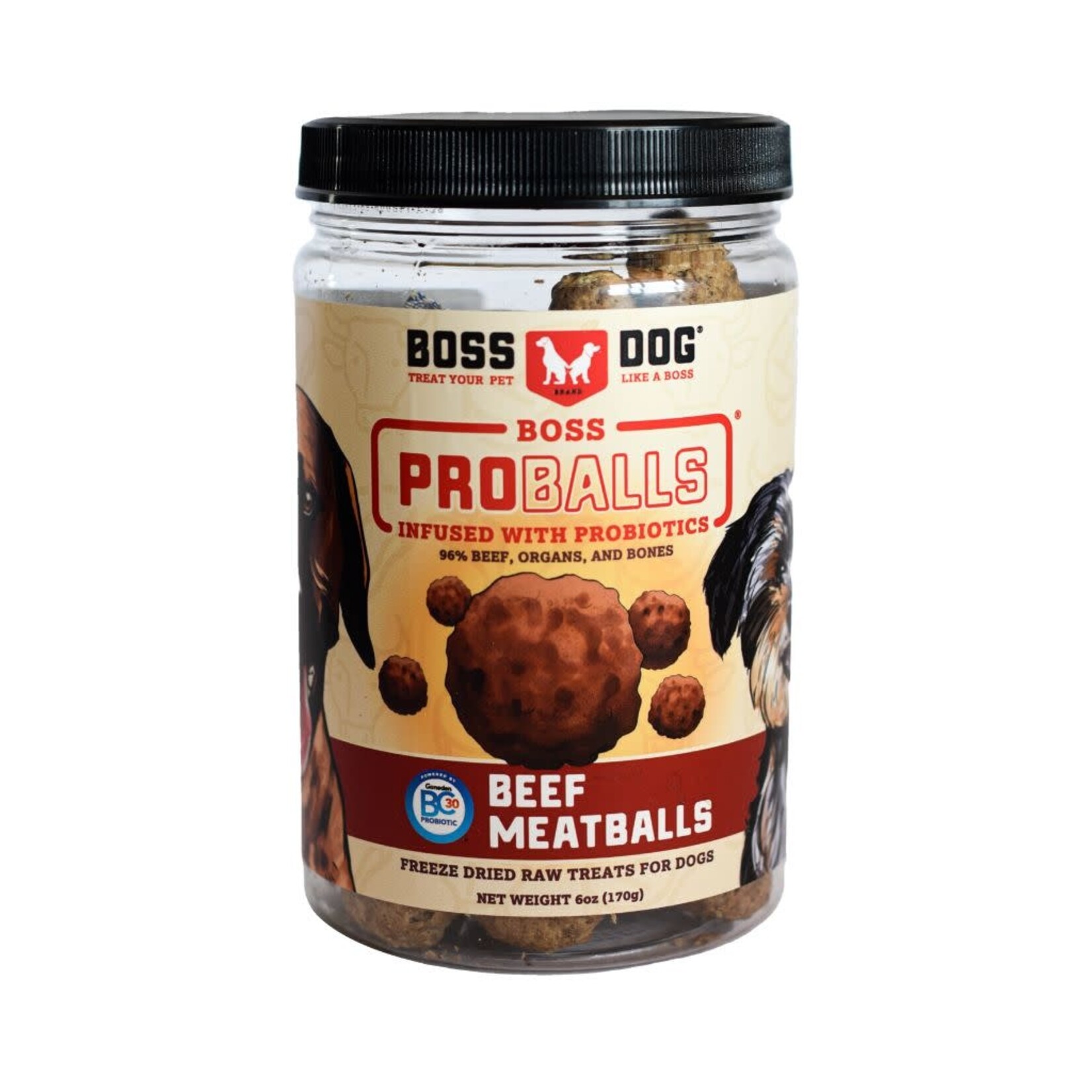 Boss Dog Boss Dog FD ProBalls Raw Beef Meatballs 85GM