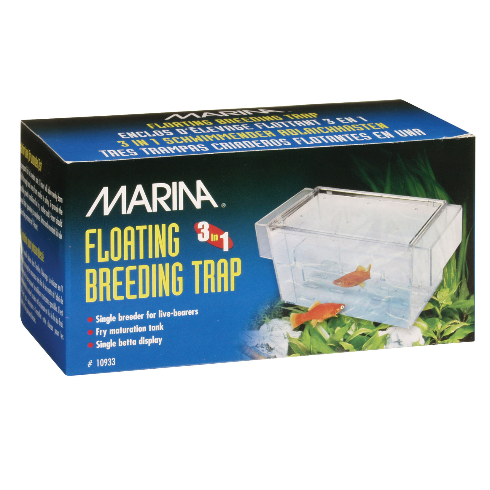 MARINA Marina 3 in 1 Breeding Trap - 16.5 L x 8.25 W x 8.9 H cm (6.5 L x 3.25 W x 3.5 H in)
