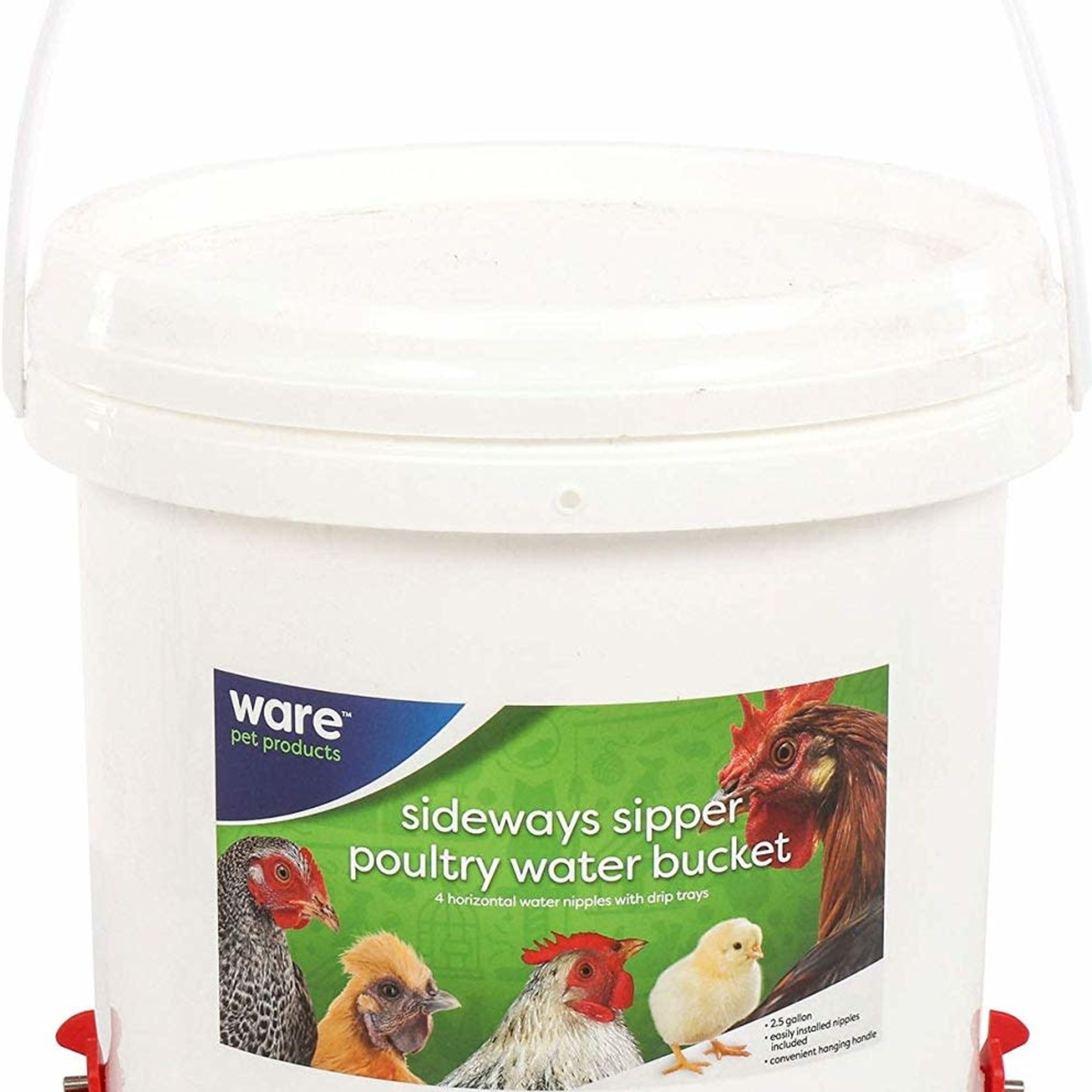 WARE MANUFACTURING Sideways Sipper - Poultry Water Bucket