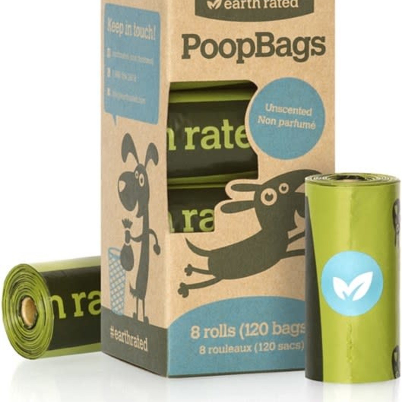 Earth Rated Unscented Refill Bags | 8 Rolls 120 Bags