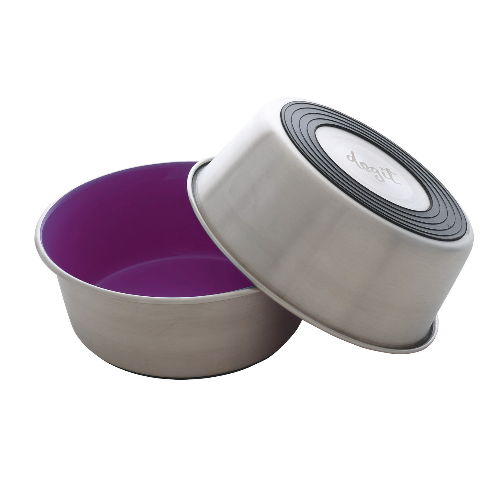 DogIt Dogit Stainless Steel Non-Skid Dog Bowl - Purple - 560 ml (19 fl.oz.)