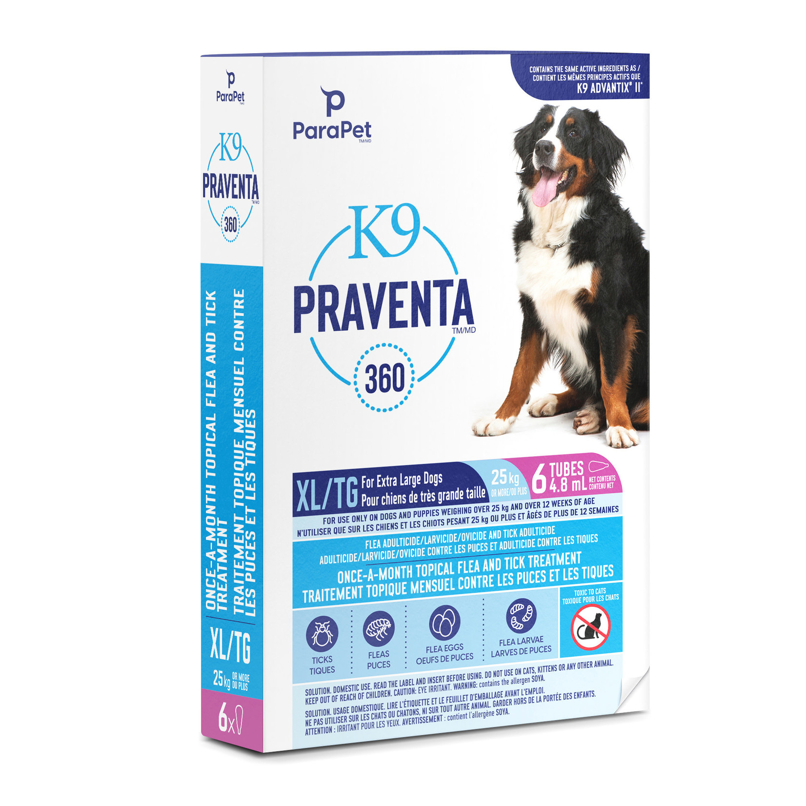 K9 Praventa K9 Praventa 360 Flea & Tick Treatment - Extra Large Dogs over 25 kg - 6 Tubes