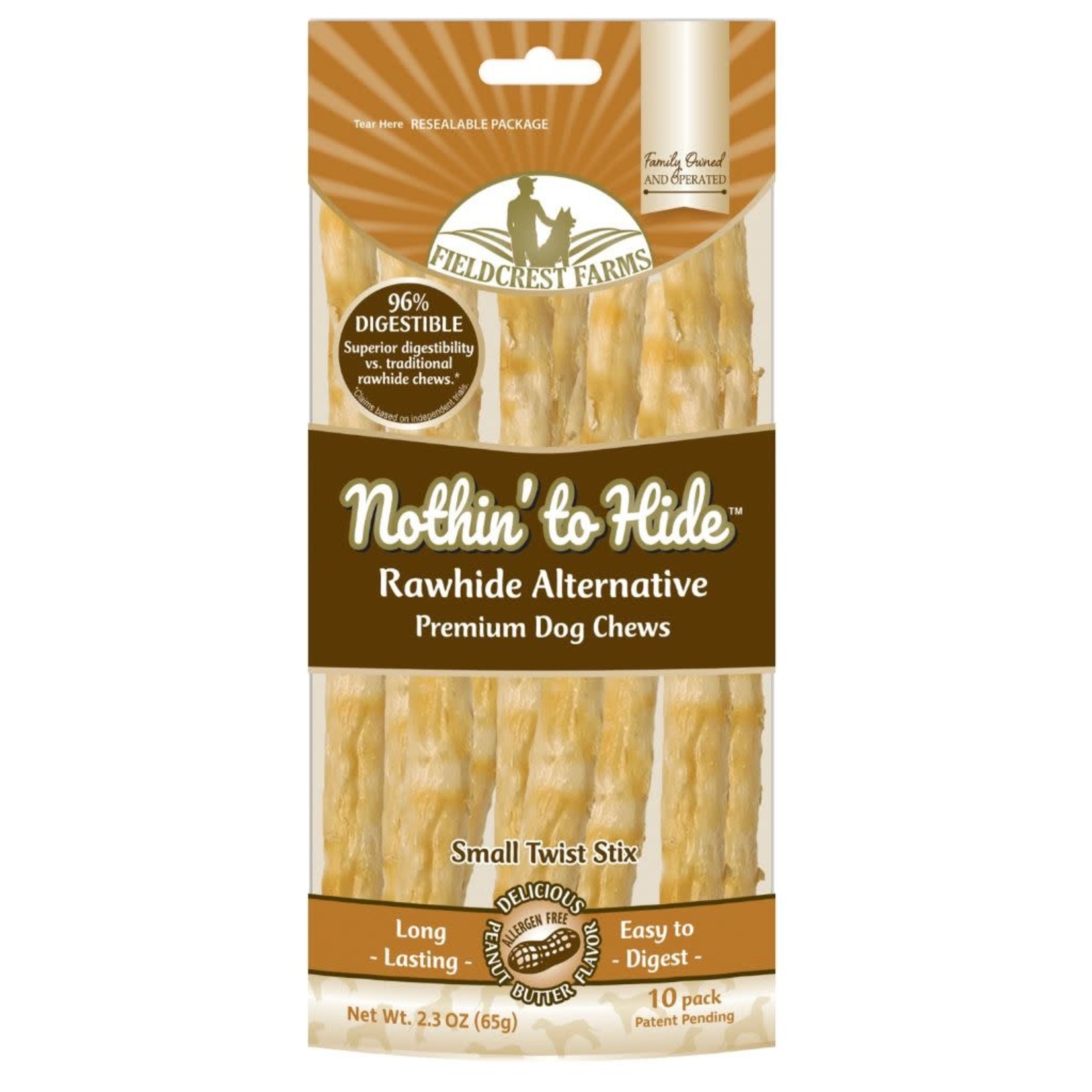 NOTHIN TO HIDE NOTHING TO HIDE Twist Stix Peanut Butter Small 10PK