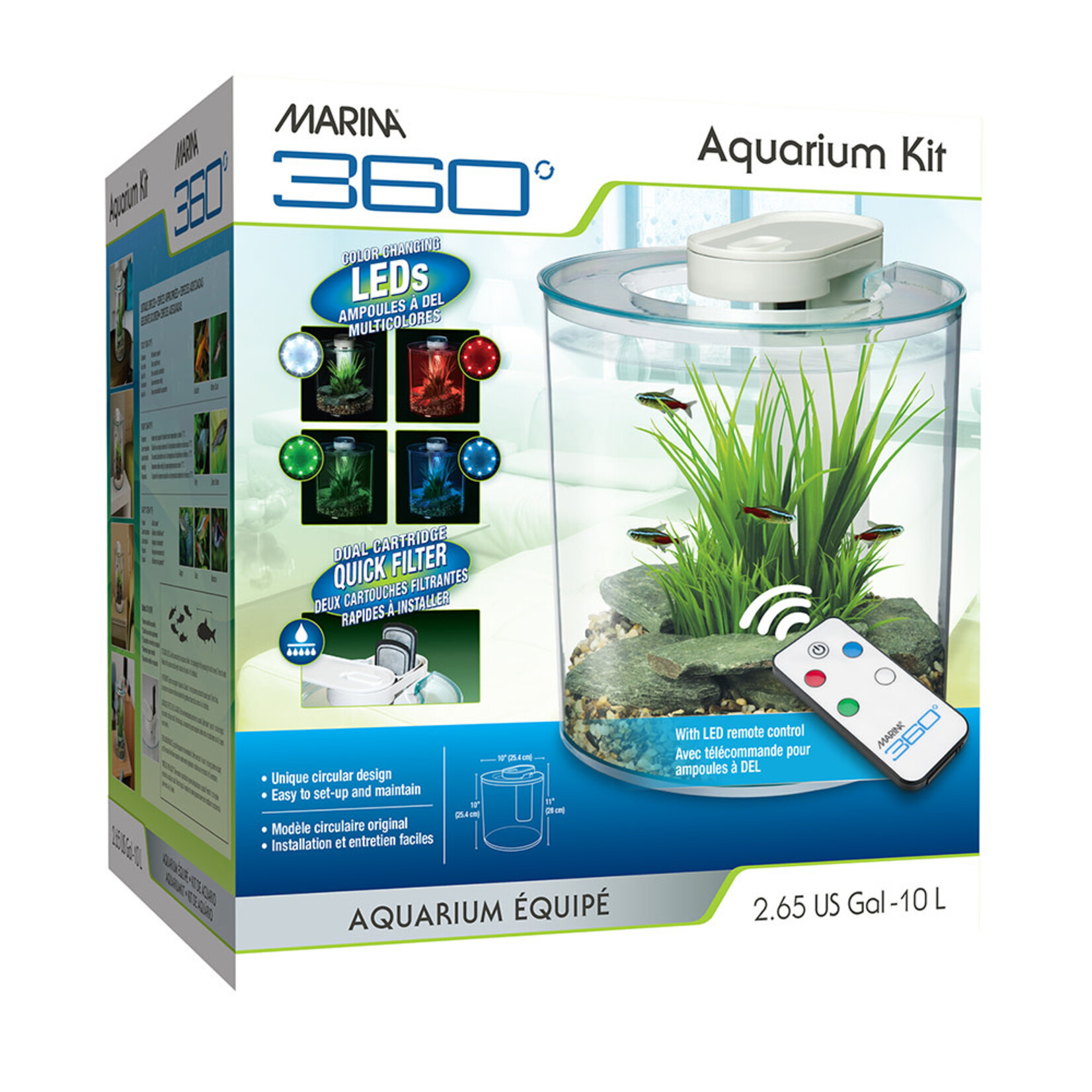 MARINA Marina 360 Aquarium Kit - 10 L (2.65 US gal)
