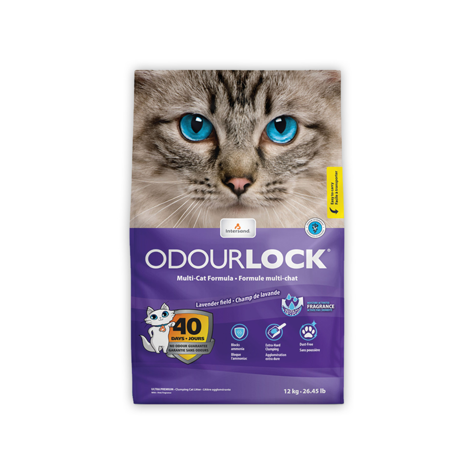 INTERSAND Odourlock Litter Multi Cat Lavender 12kg