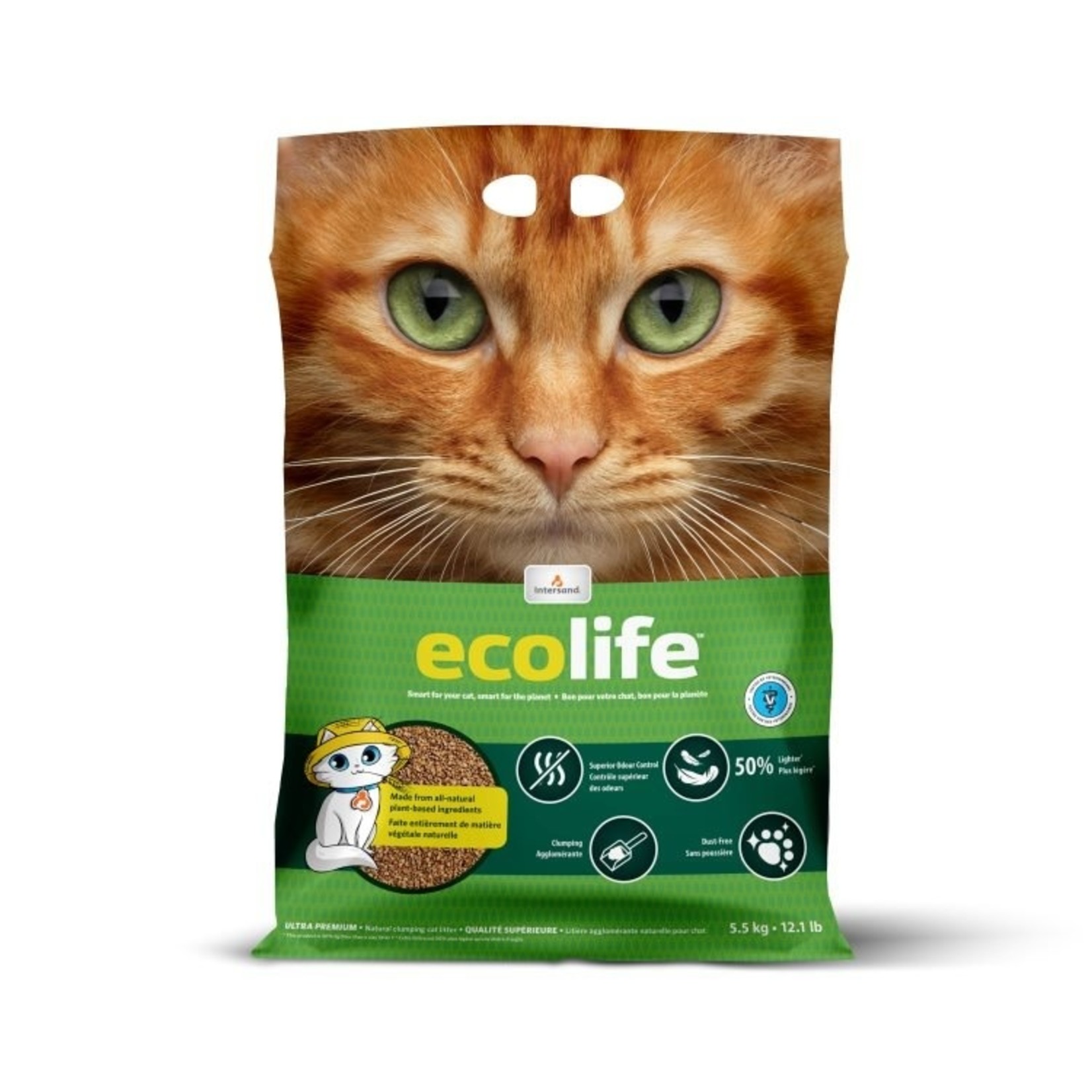 INTERSAND Ecolife Natural Clumping Litter 5.5kg