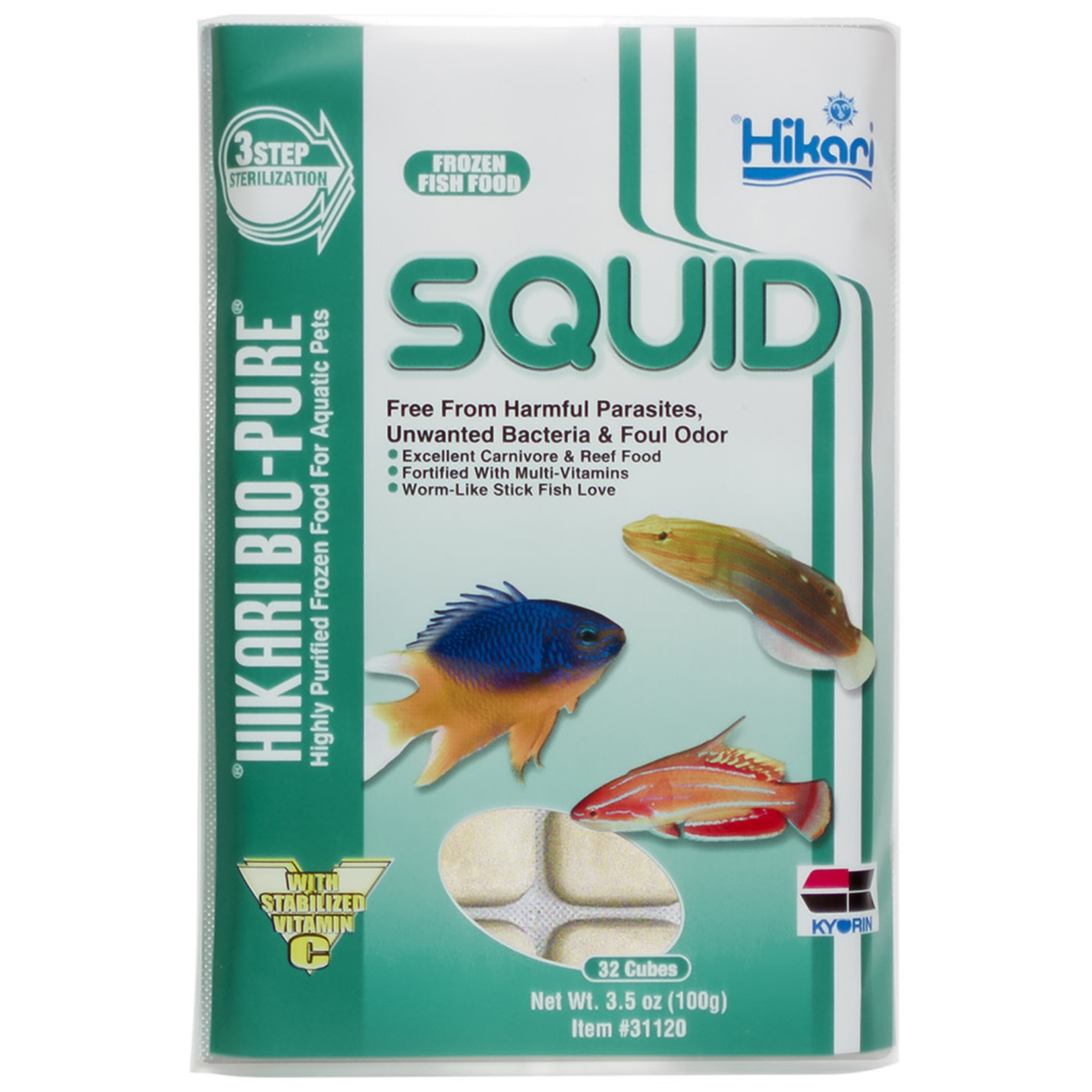 HIKARI USA INC. Frz Squid Sticks 3.5oz Cube