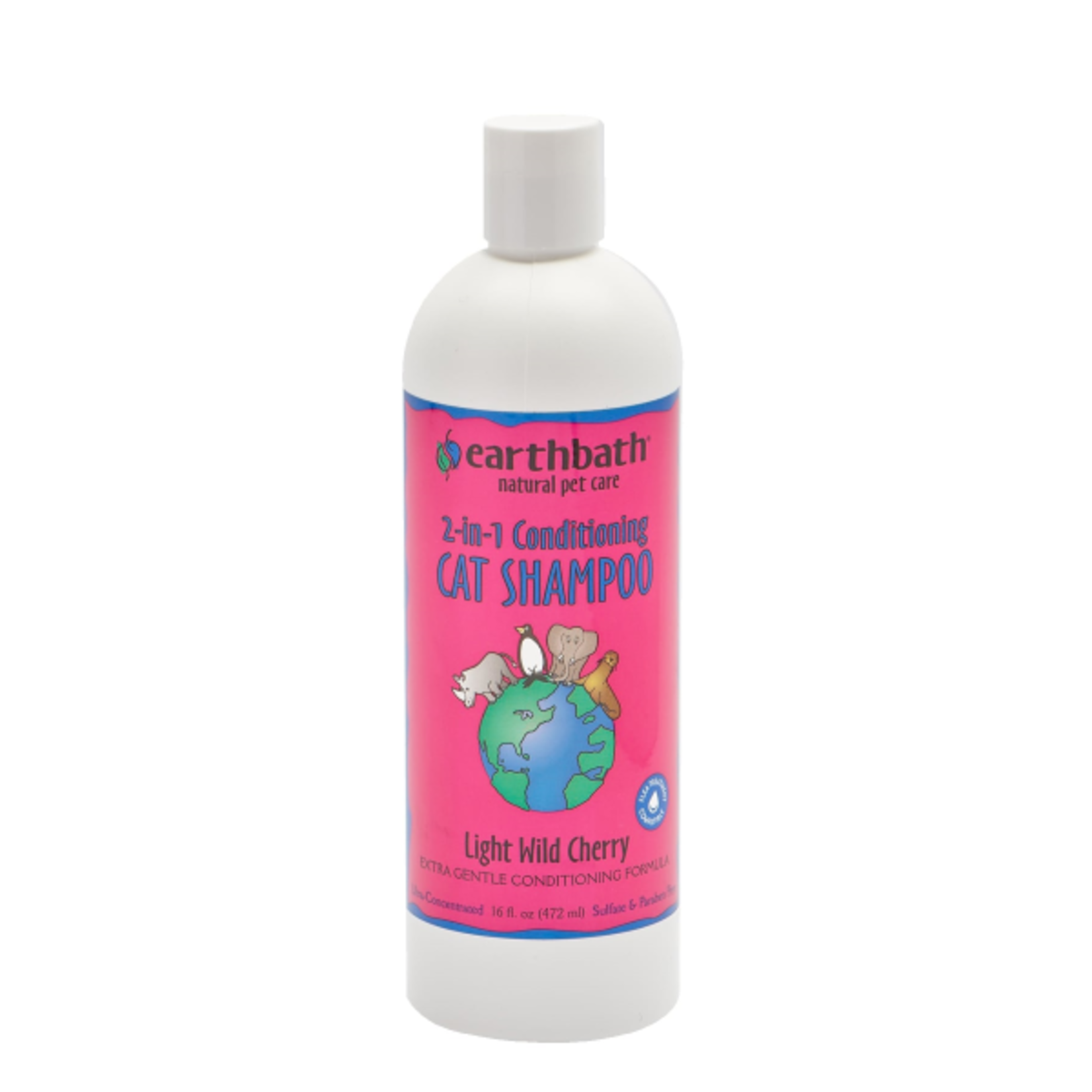 EARTH BATH earthbath 2-in-1 Cond. Cat Shampoo Wild Cherry 16 oz