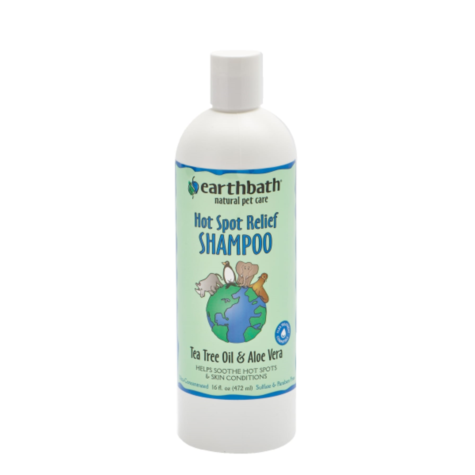 EARTH BATH earthbath Hot Spot Relief Shampoo Tea Tree & Aloe 16 oz