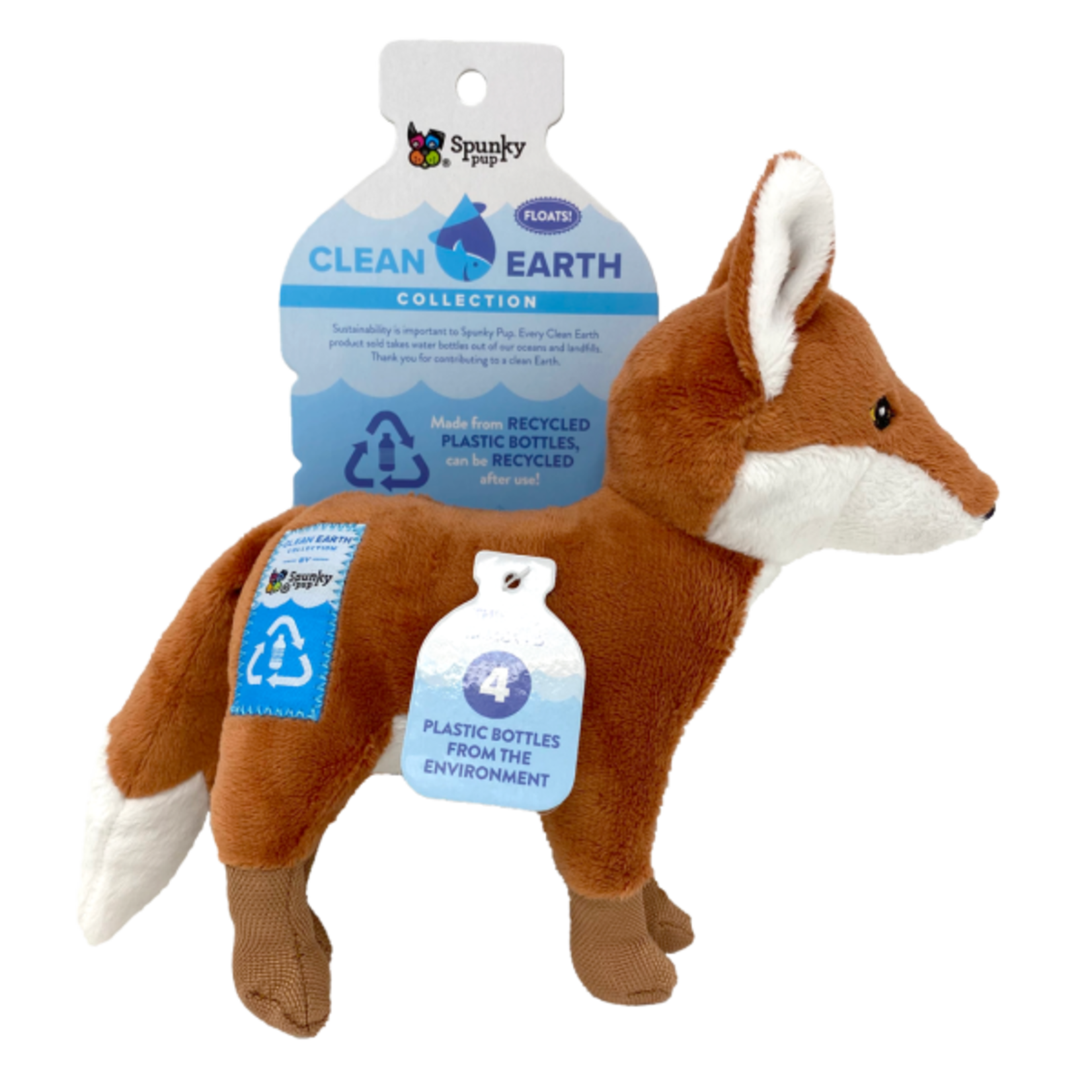 Spunky Pup Spunky Pup Clean Earth Recycled Plush Fox Large