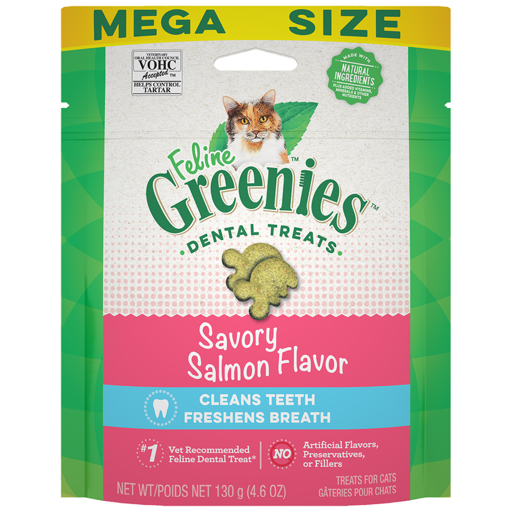 Feline Greenies GREENIES Dental Treat Savory Salmon 4.6OZ